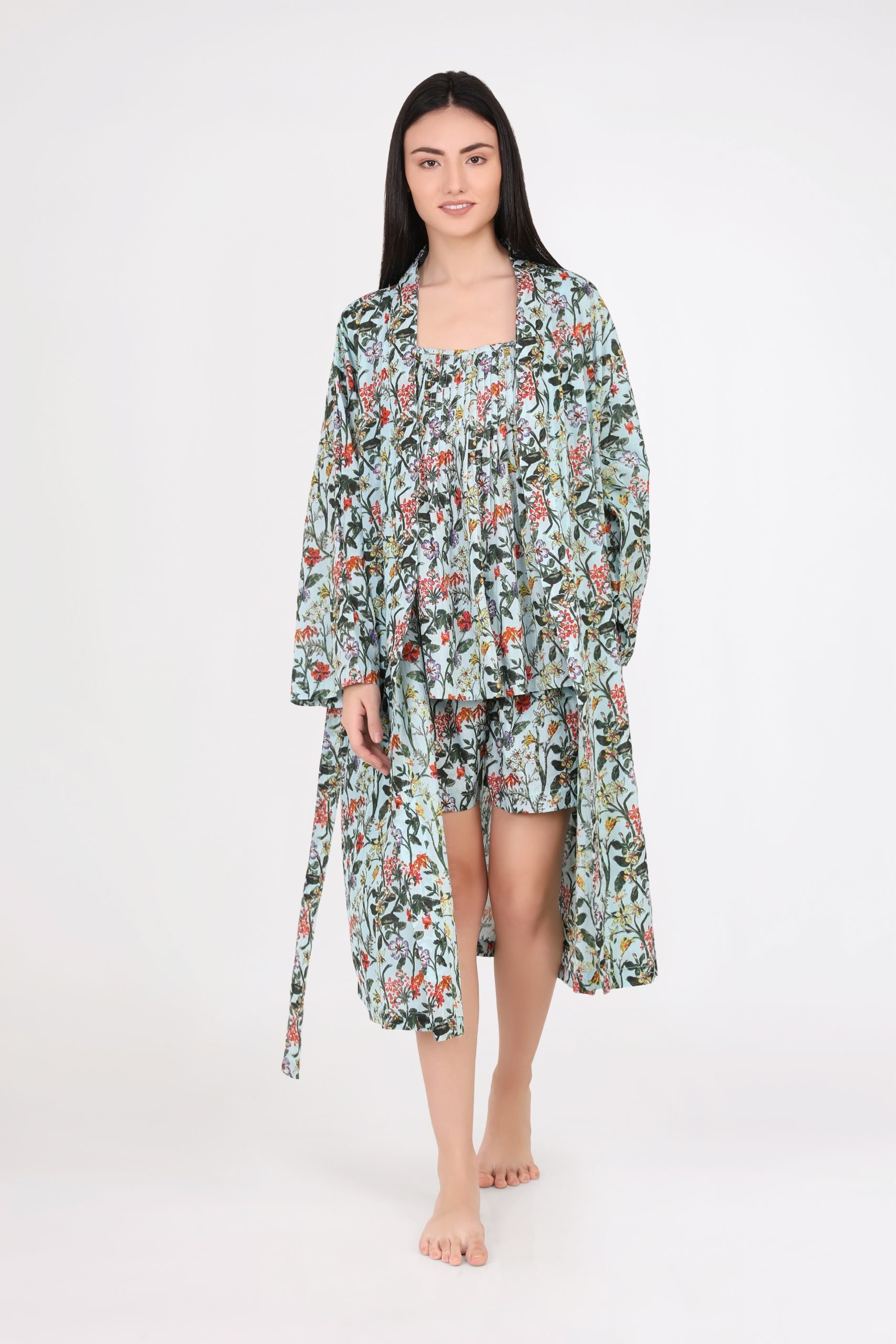 MD-75F5 Dressing Gown/Robe (Floral 5)