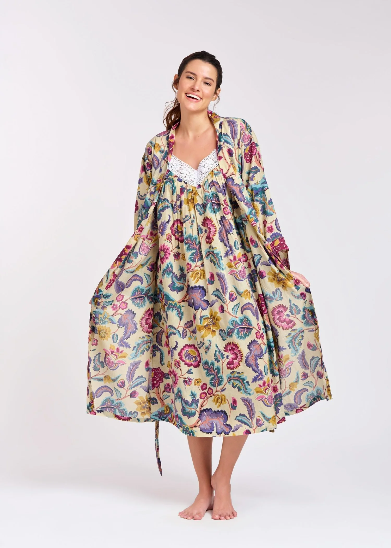MD-75F9 Dressing Gown/Robe (Floral 9)