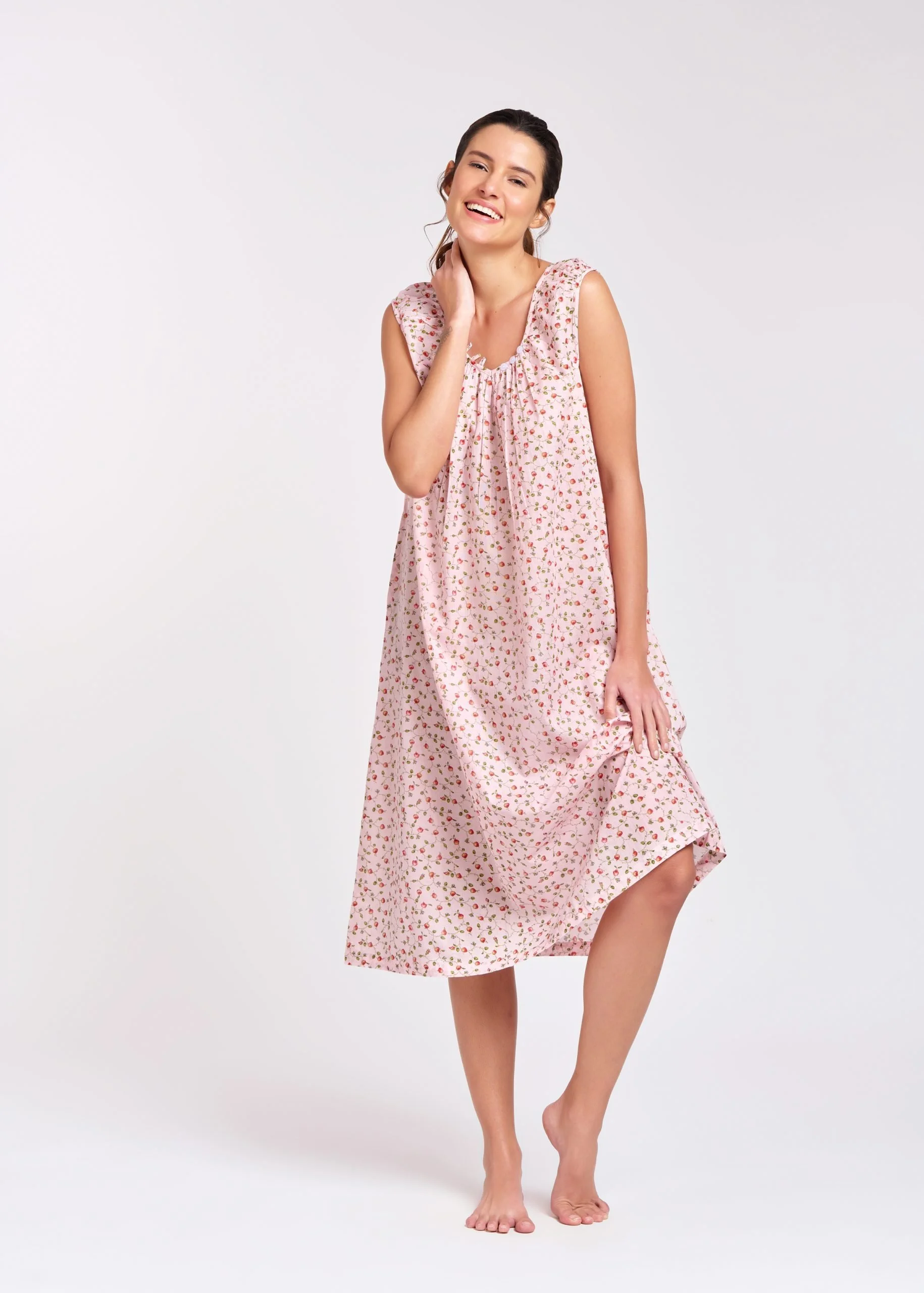 MD-747i Printed | Capped Sleeve Dress