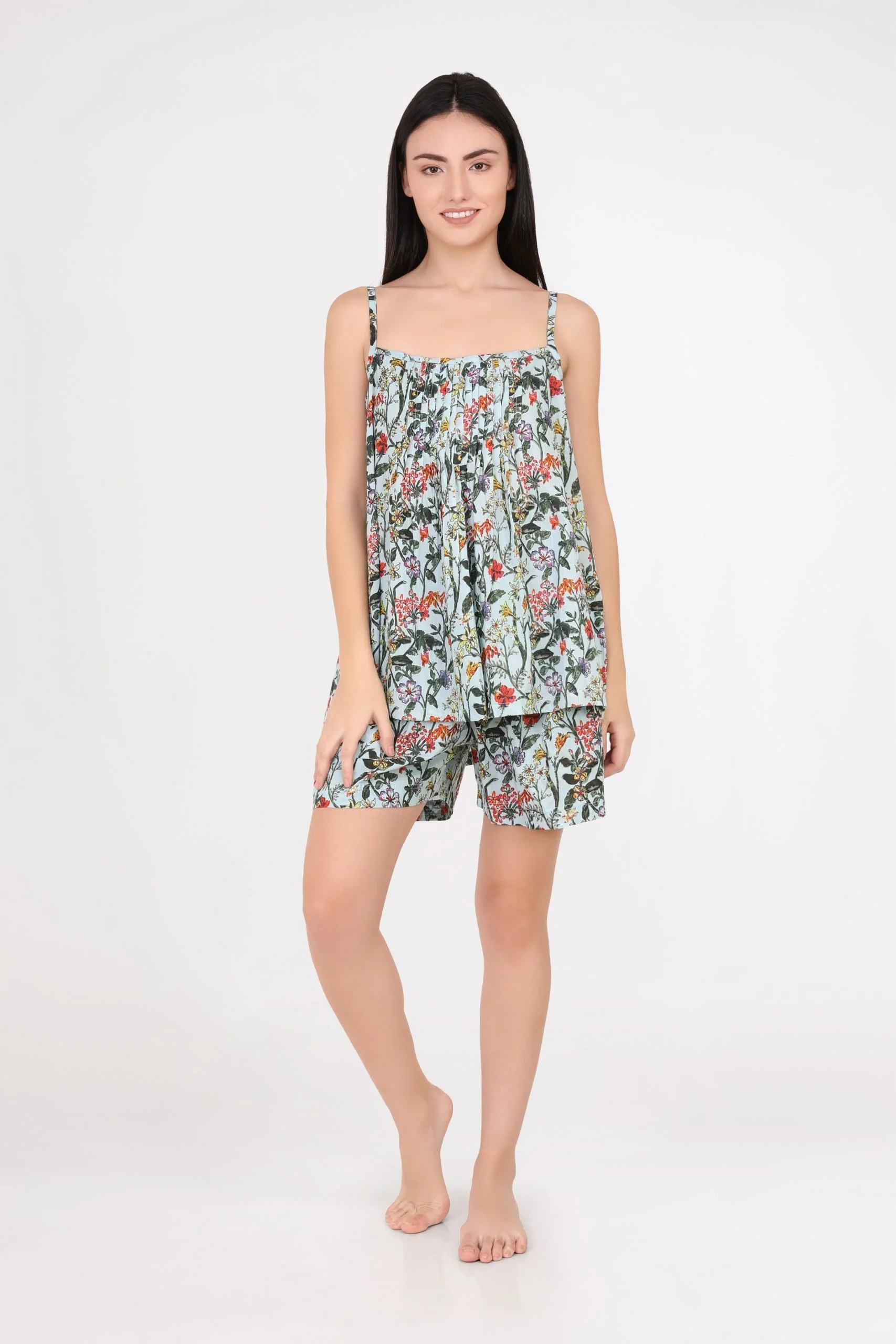 MD-752F5 Pyjama Set | Top & Short (Floral 5)