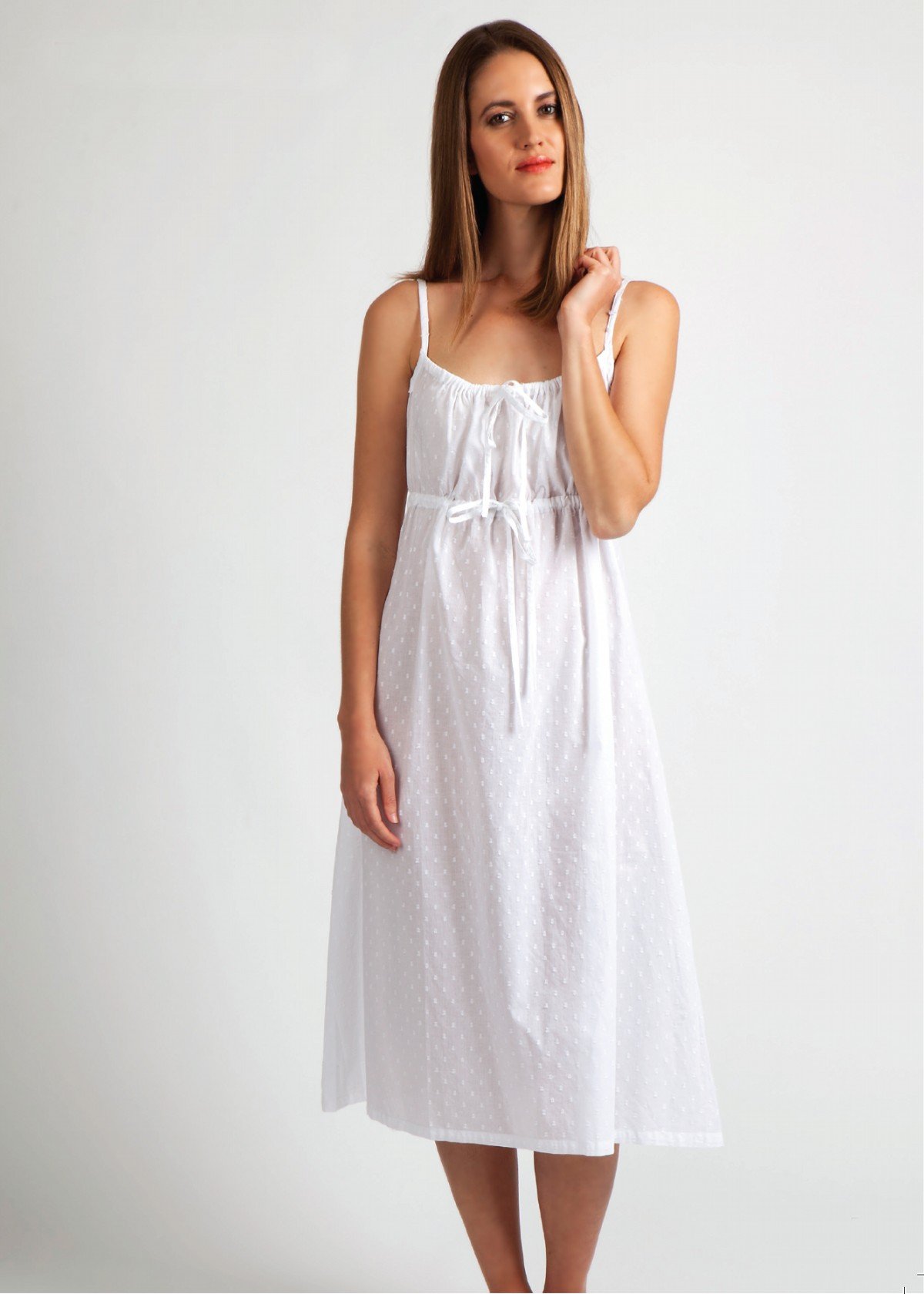 MD-765 Nightie | Slip (Hail Spot)