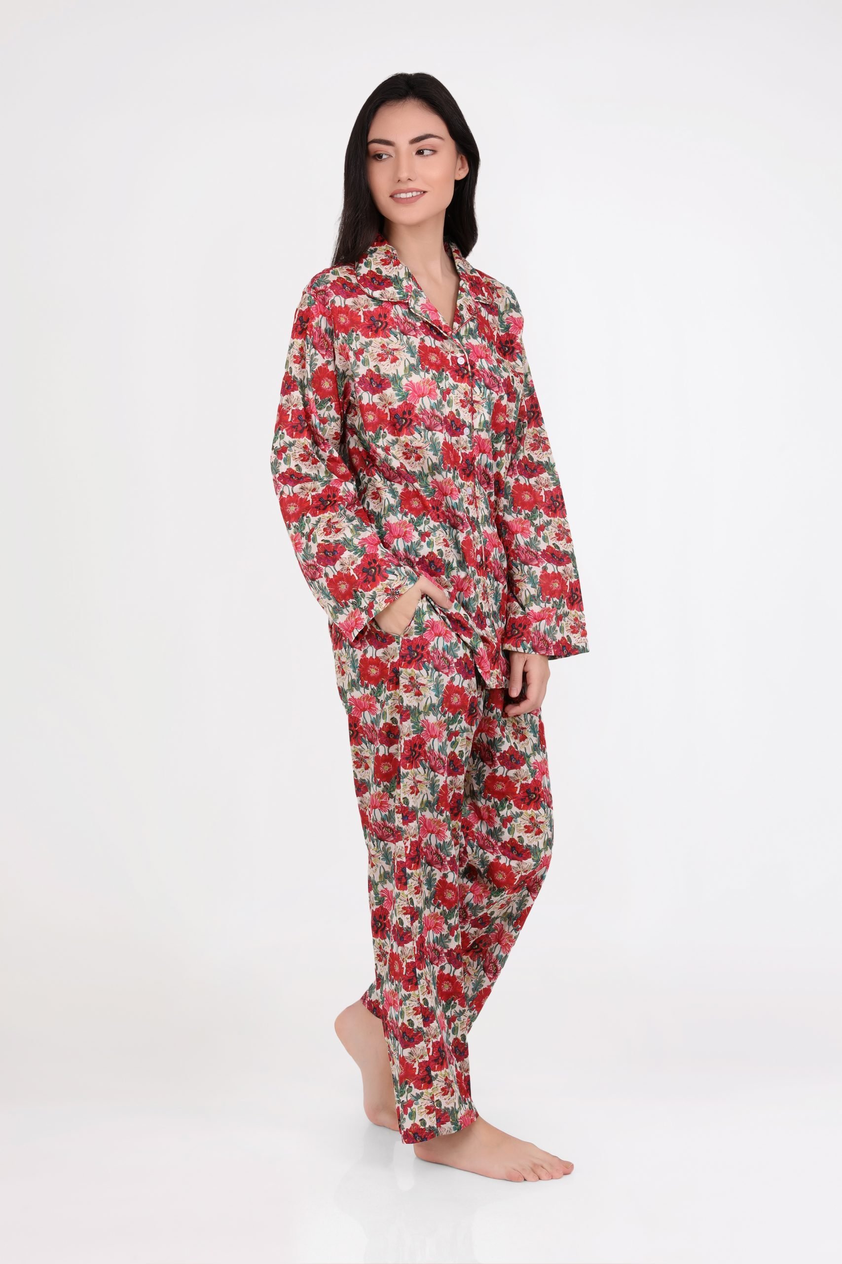 MD-751F4 Pyjama Set | Long Sleeve (Floral 4)