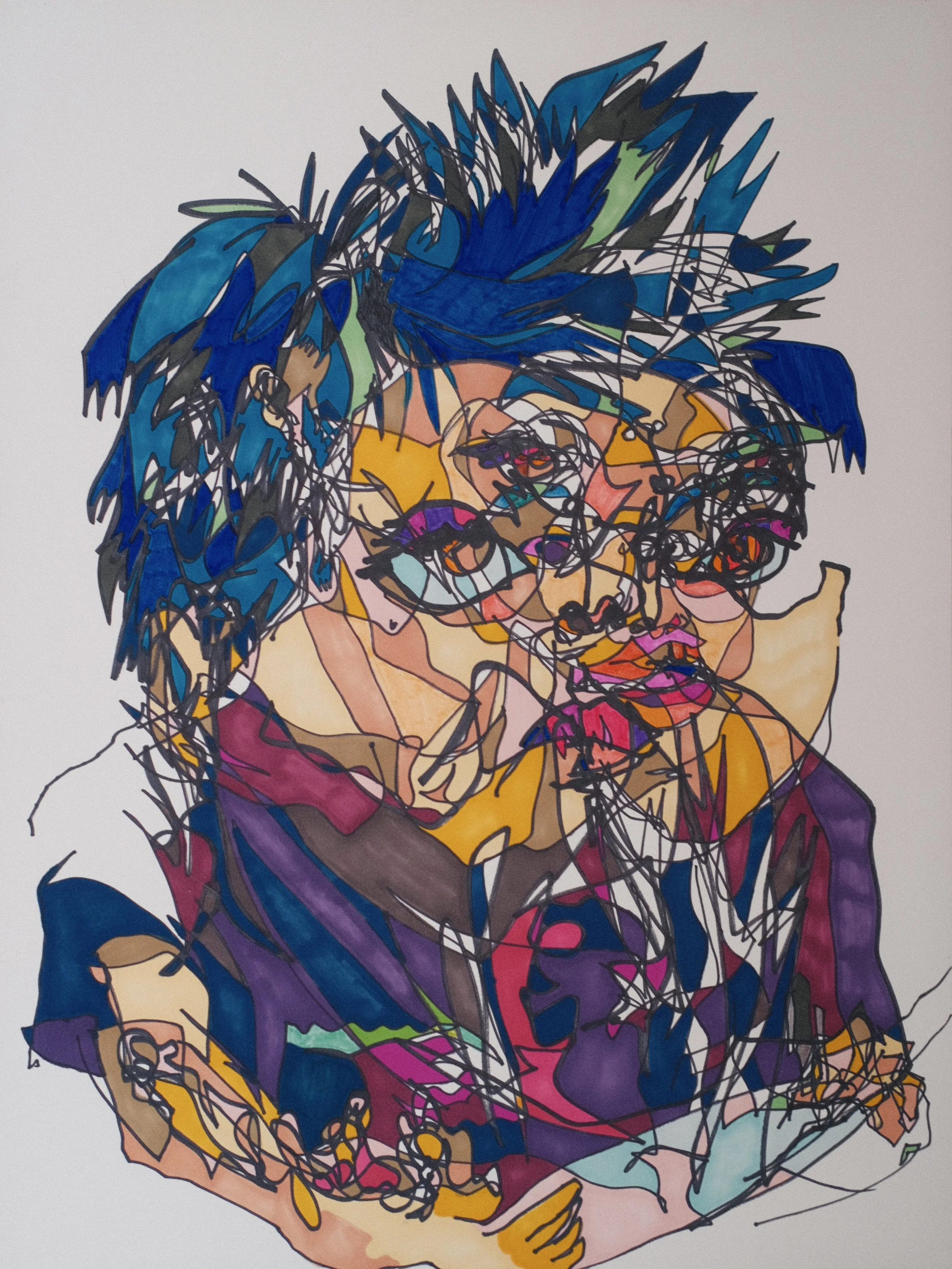 DISSOLUTION (2023), 15x20, markers