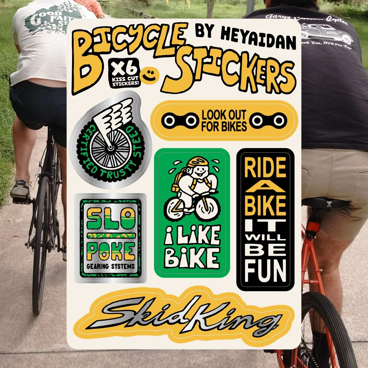 Bicycle Stickers Sheet