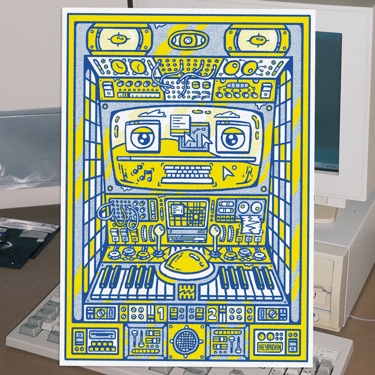 Super Synth Riso Print
