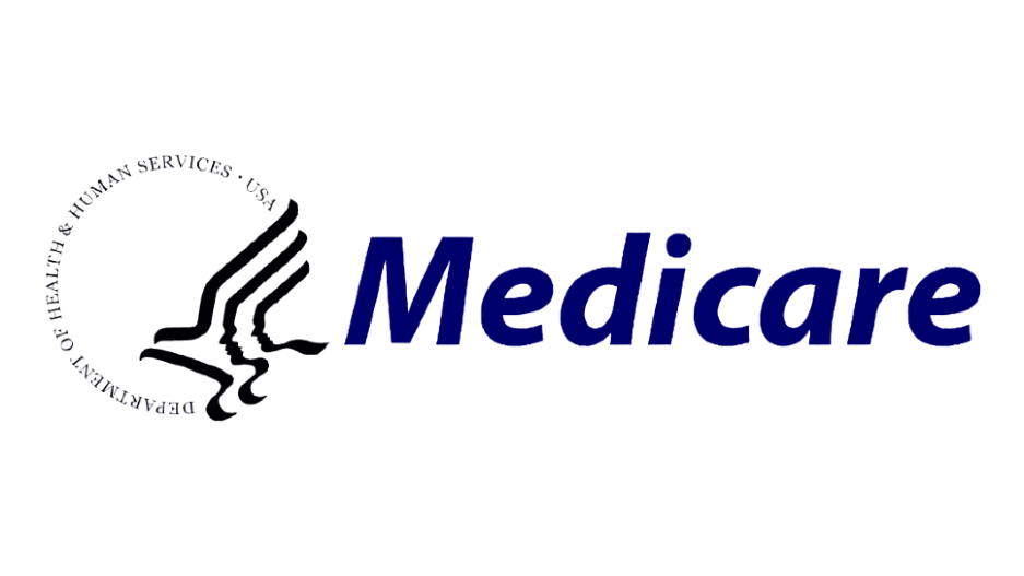 Medicare logo with a stylized eagle and the text 'Medicare' in blue, representing the Department of Health & Human Services, U.S.