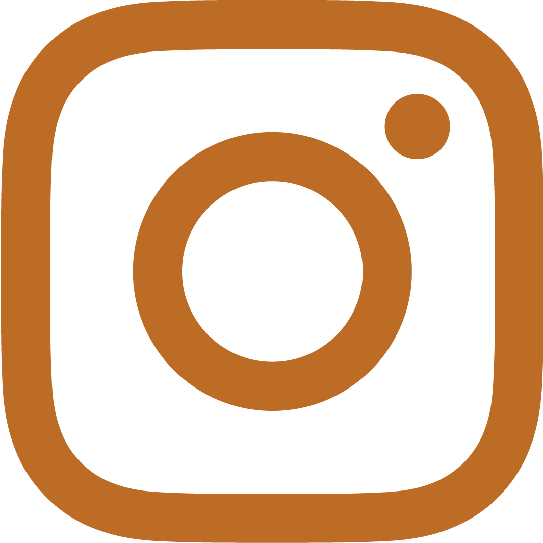 Instagram logo in black and brown.