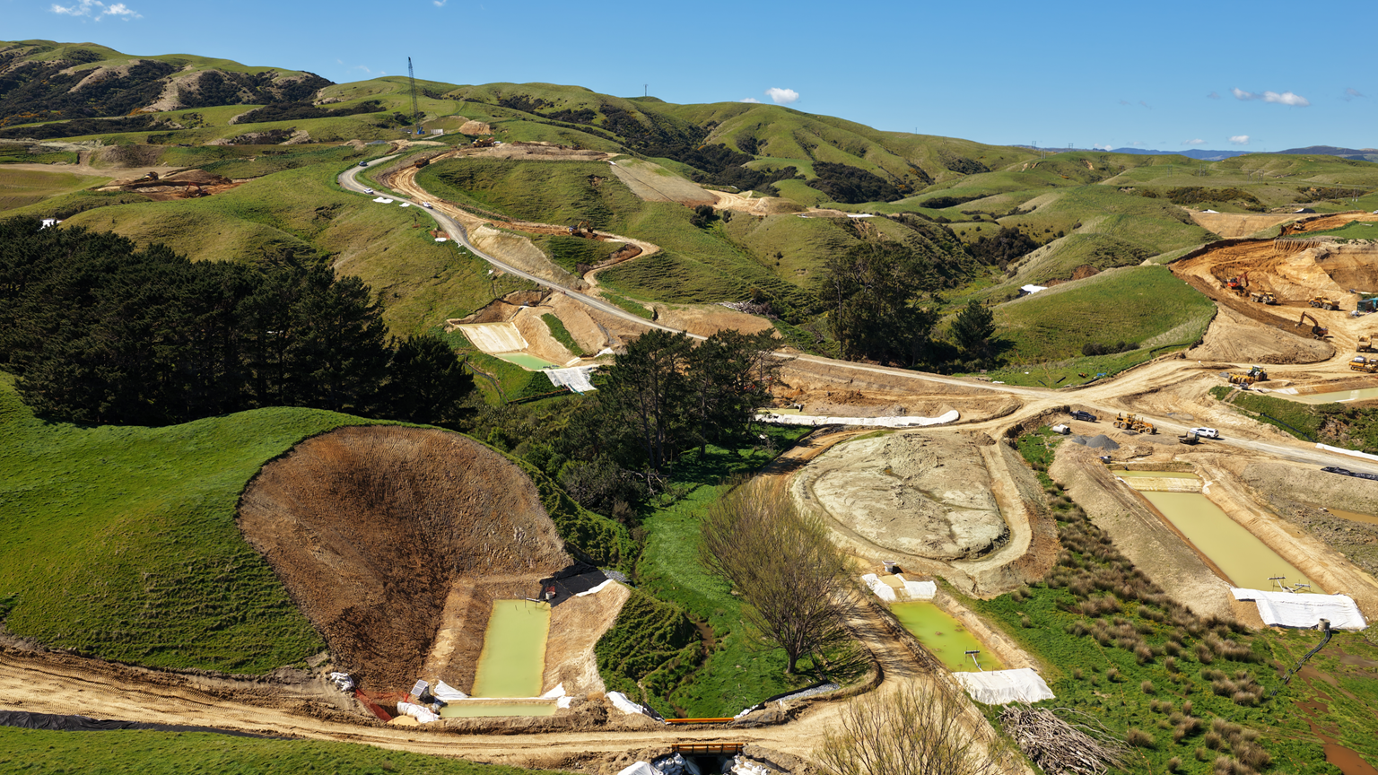 sediment control ponds at Plimmerton Farm