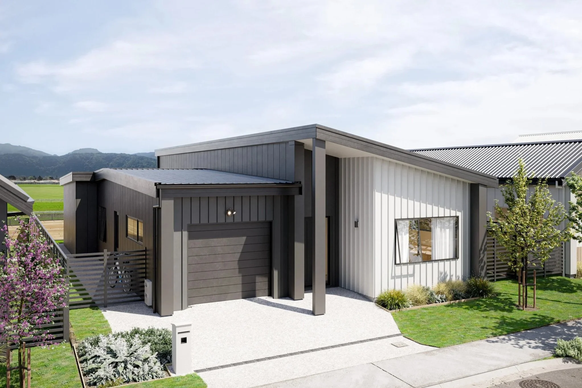 Exterior render of Tulloch, a house type available in Back Straight Wallaceville Estate
