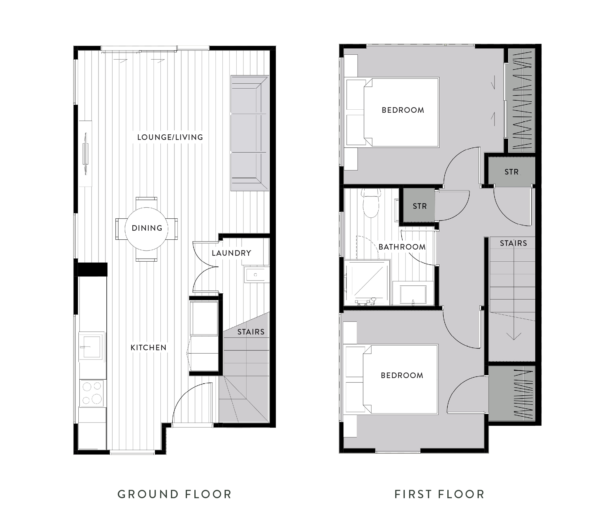 The Reserve: Final Release's ground and first floor plans for Type A