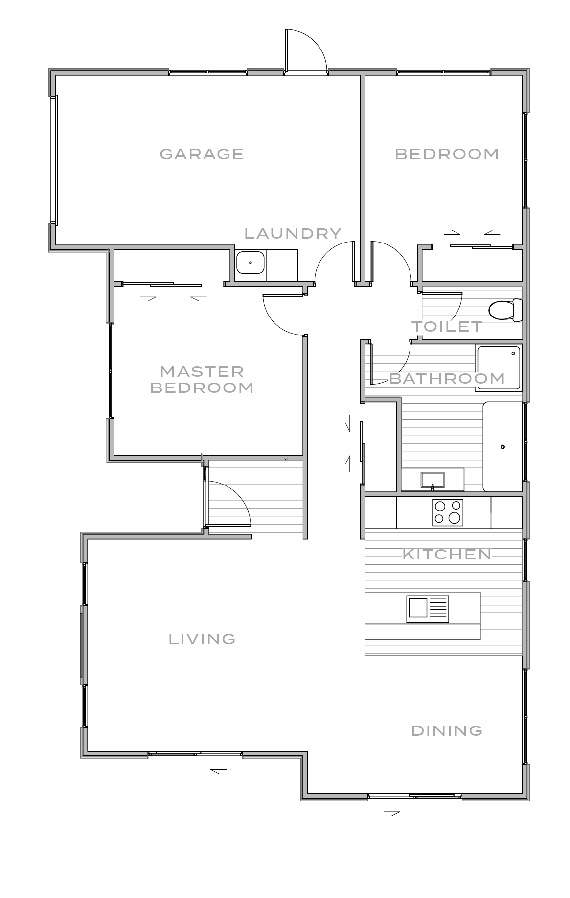 Floor plan of Rata, a Brown Owl Park house design by Gillies Group
