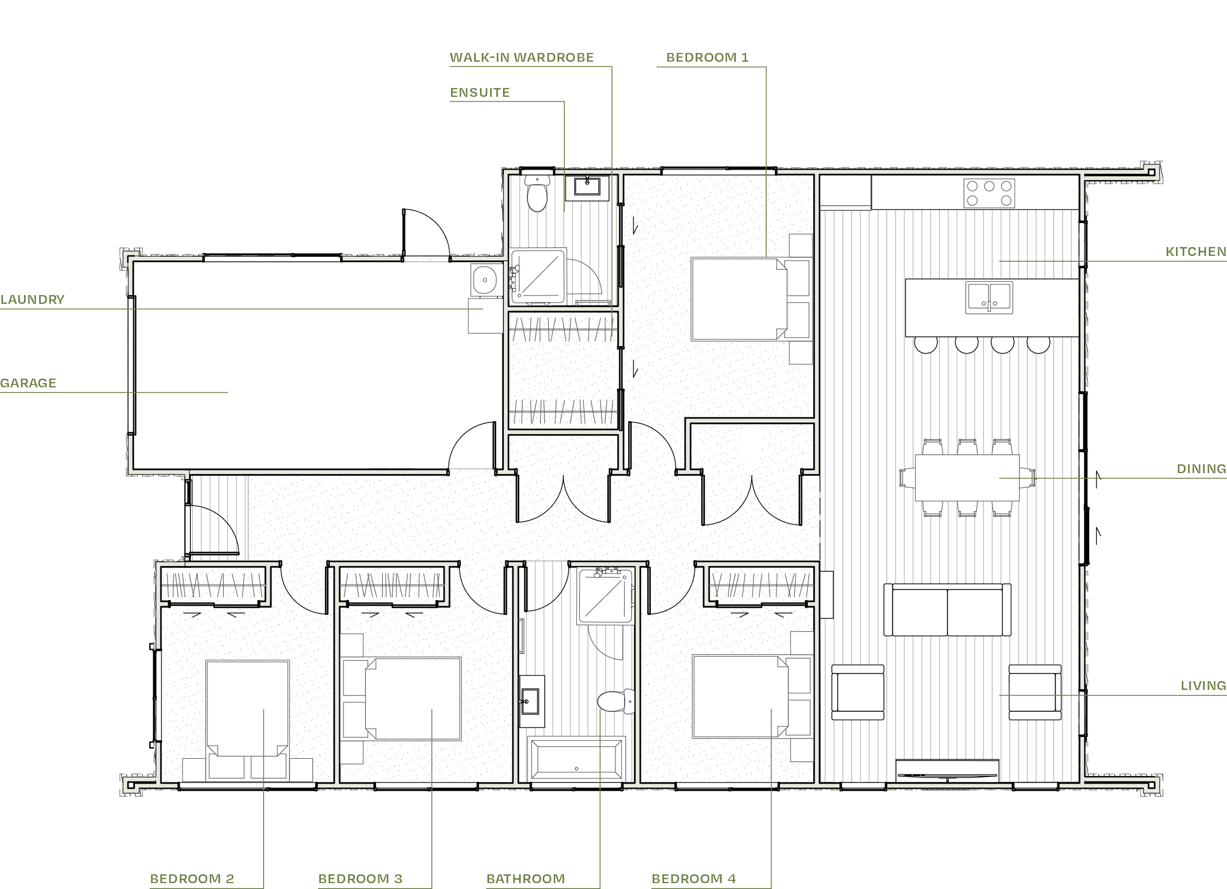Floor plan for Carbine, a Back Straight house design by Gillies Group