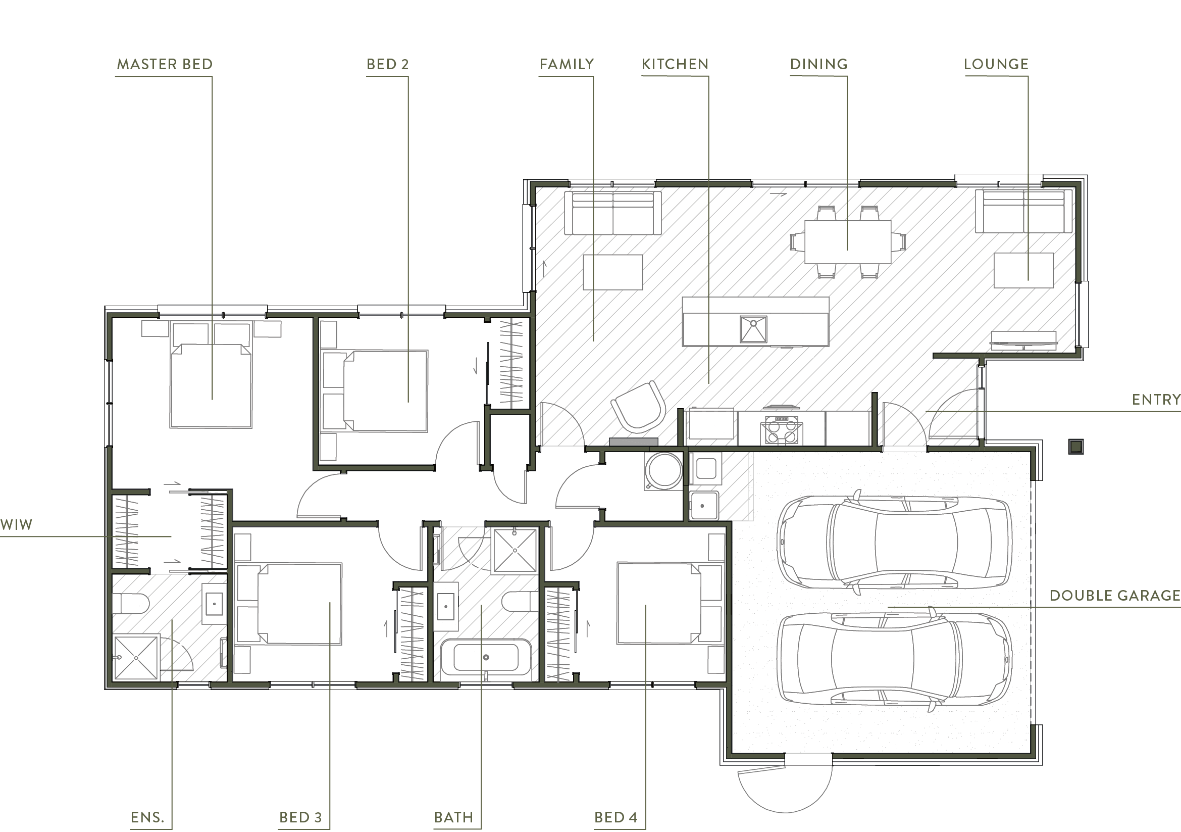The Kanuka floor plan for Maymorn Farm, a residential development in Wellington by Gillies Group