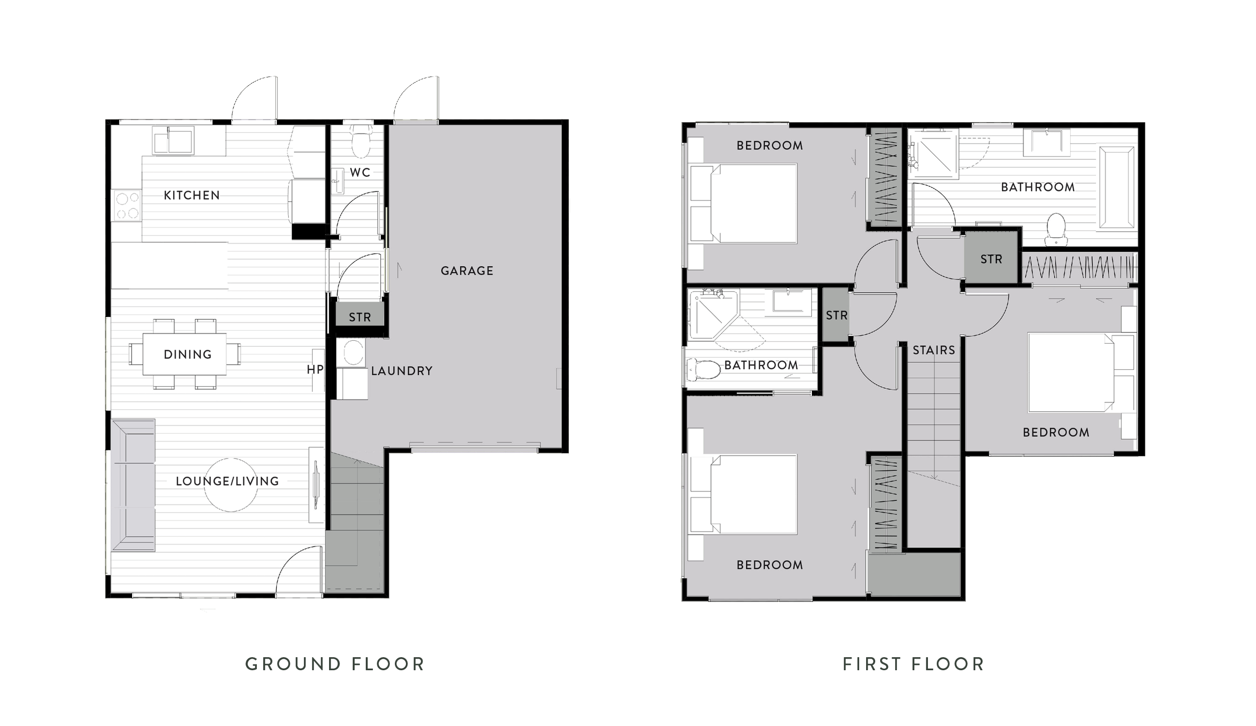 The Reserve Final Release Type E ground and first floor plans