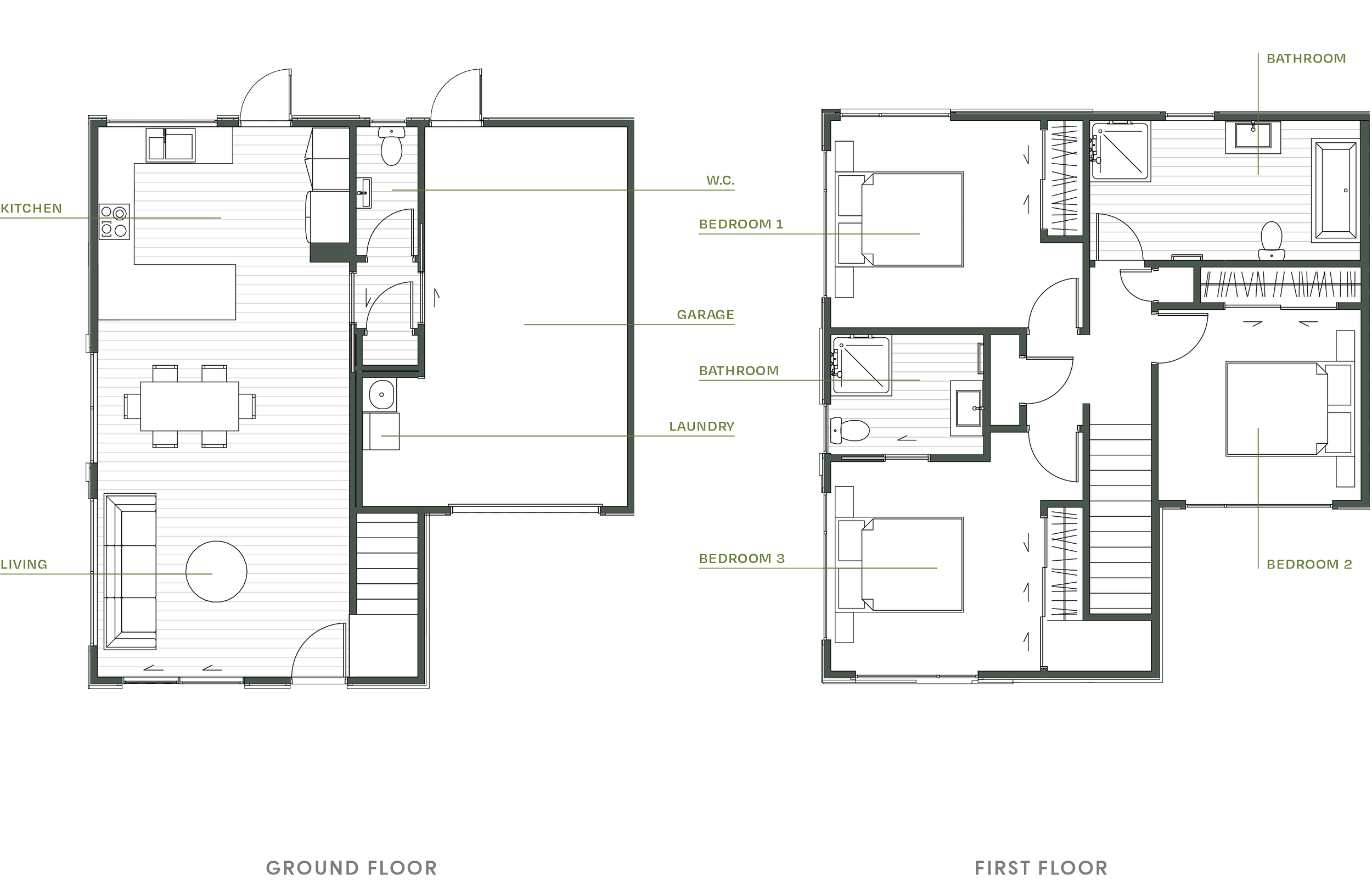 Gillies Group's Urban Precinct: Phase Two Final Release ground and first floor plans for Type E house design