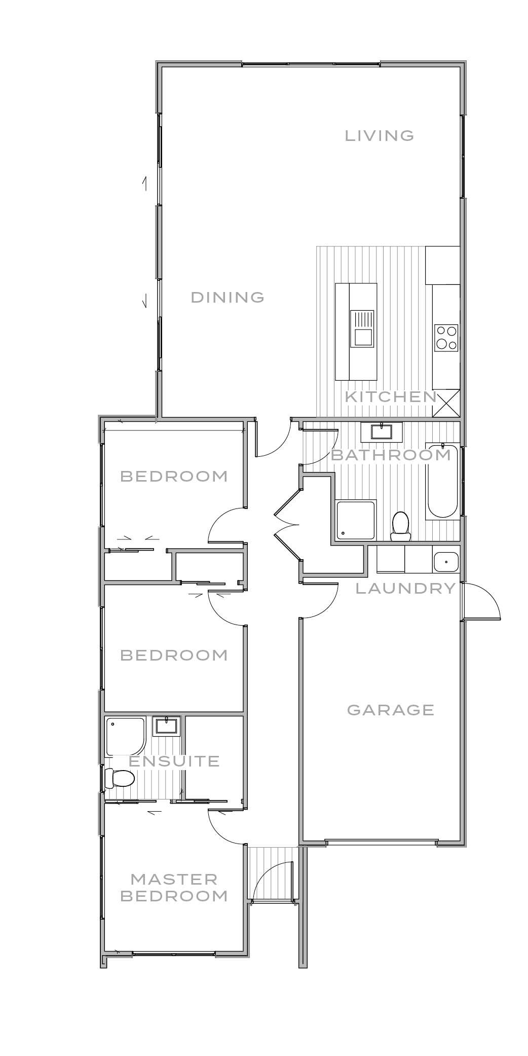 Floor plan for Brown Owl Park house design, Willow and Birch