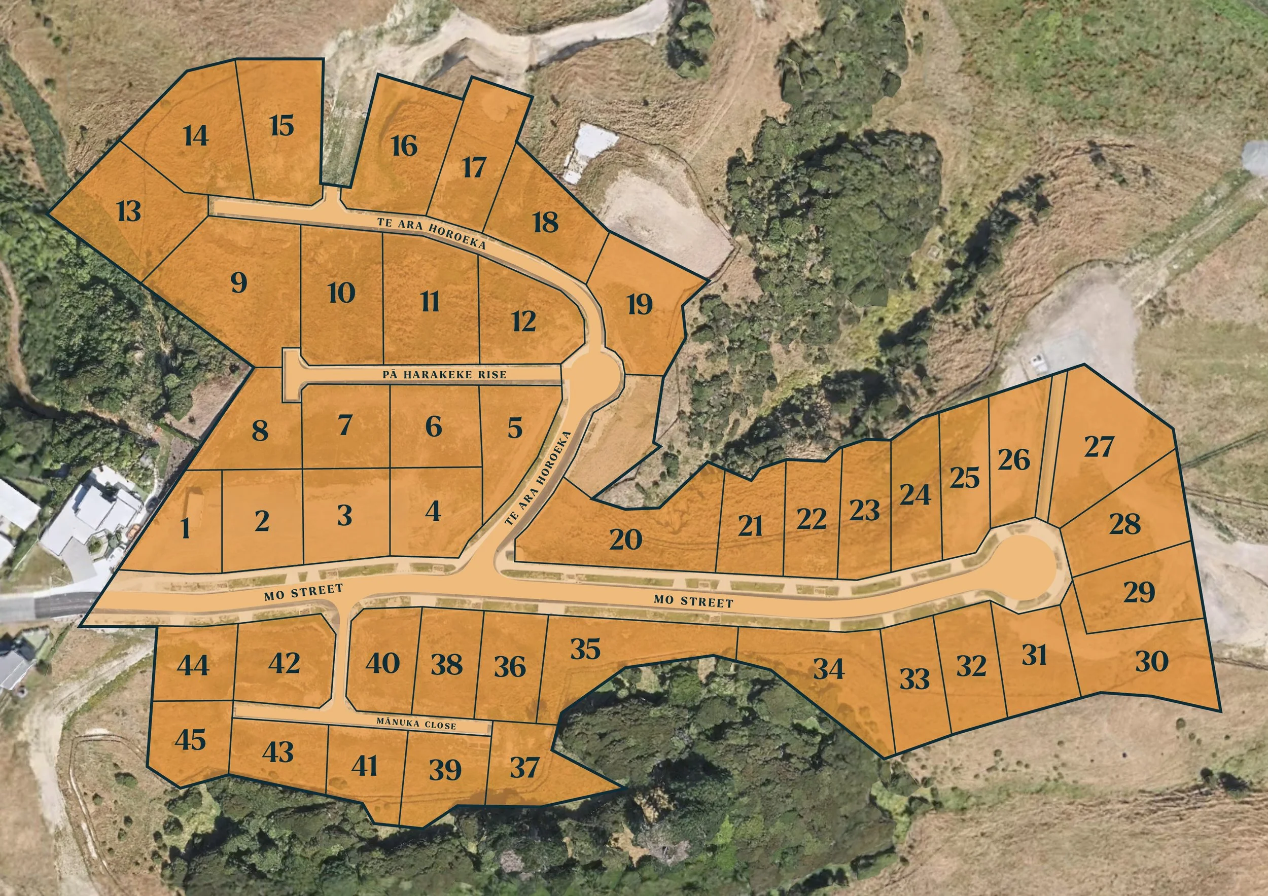 Full sitemap of Plimmerton Heights, a development by Gillies Group