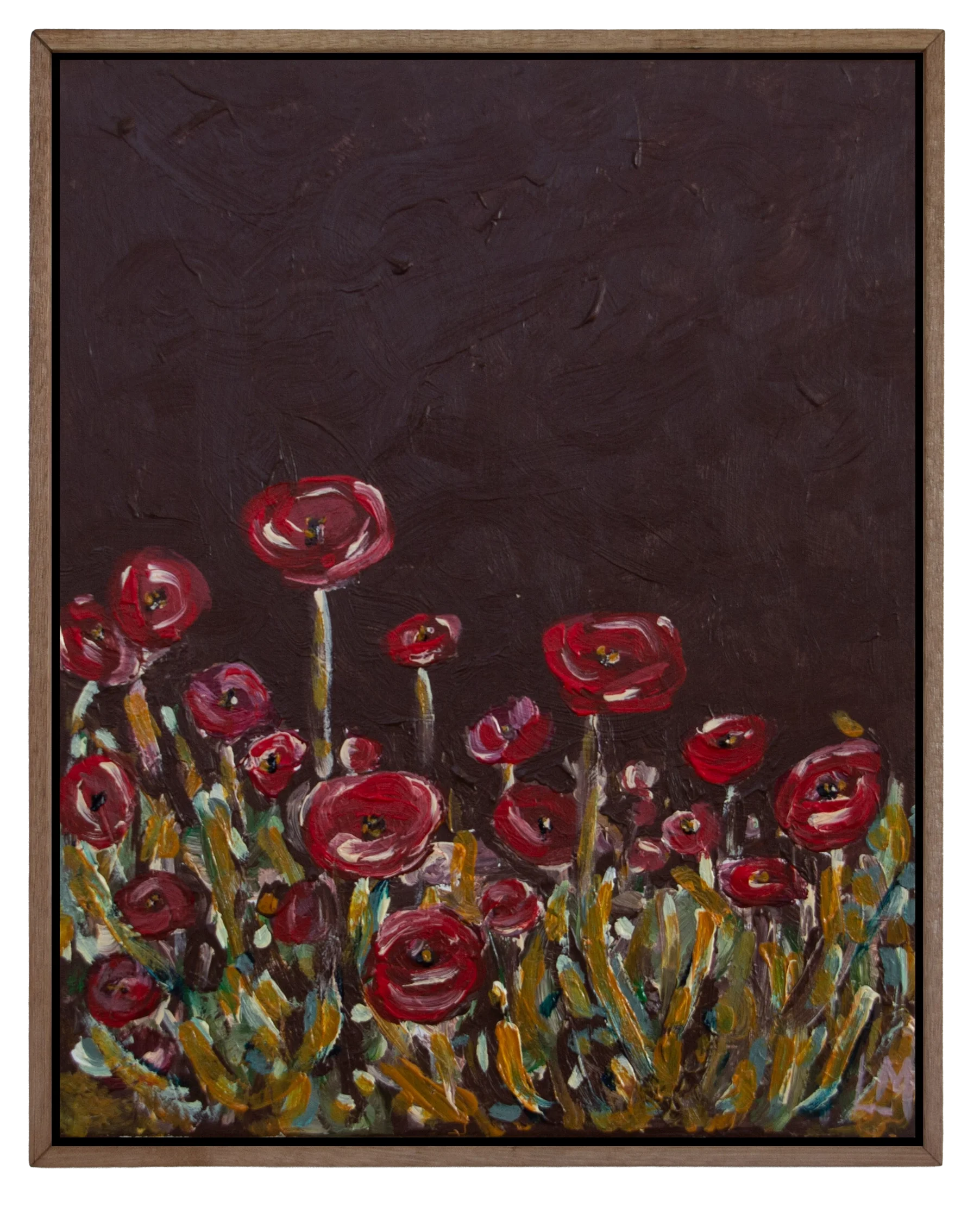 Original Painting: Post Stamp Poppies