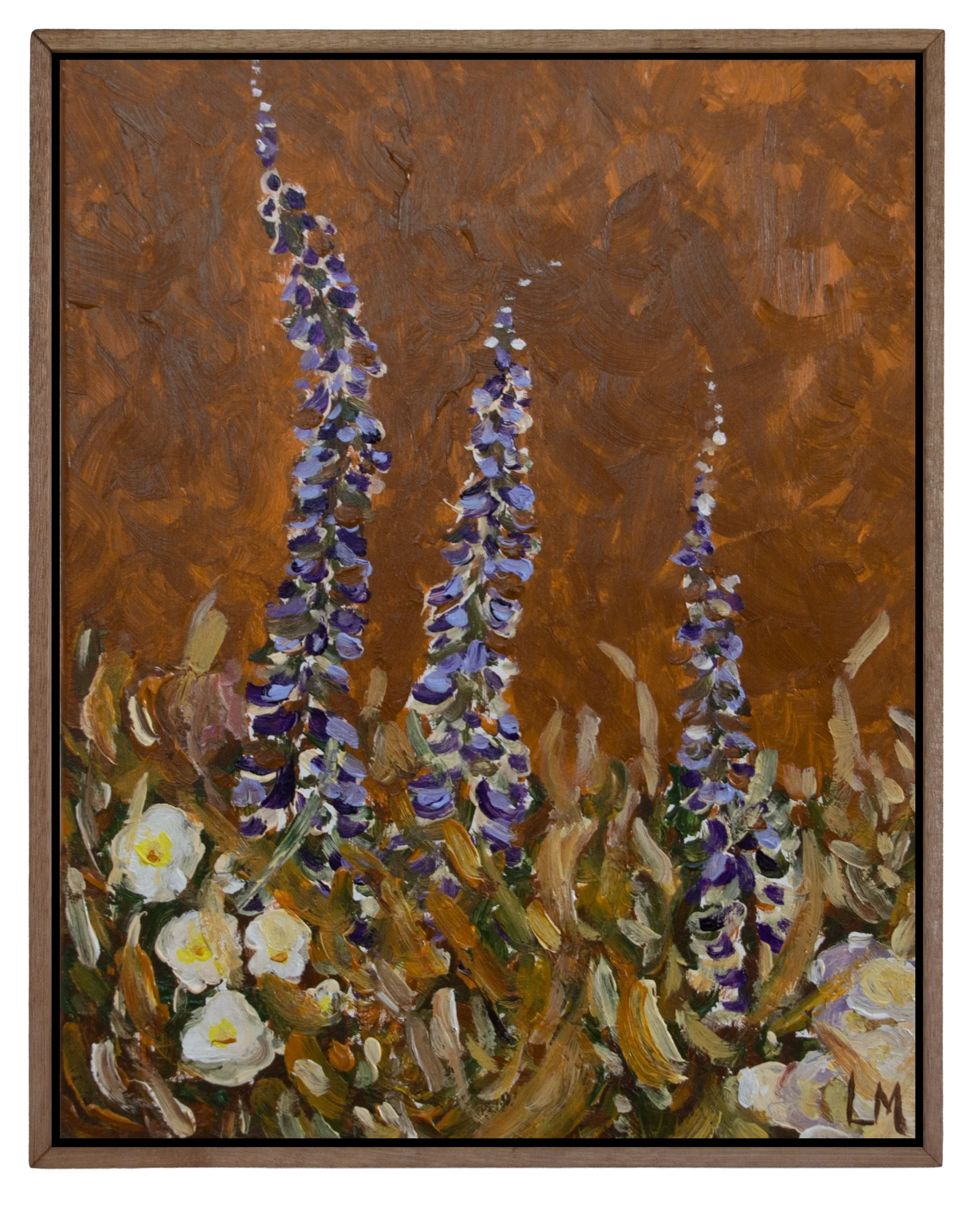 Original Painting: Foxgloves from weeds