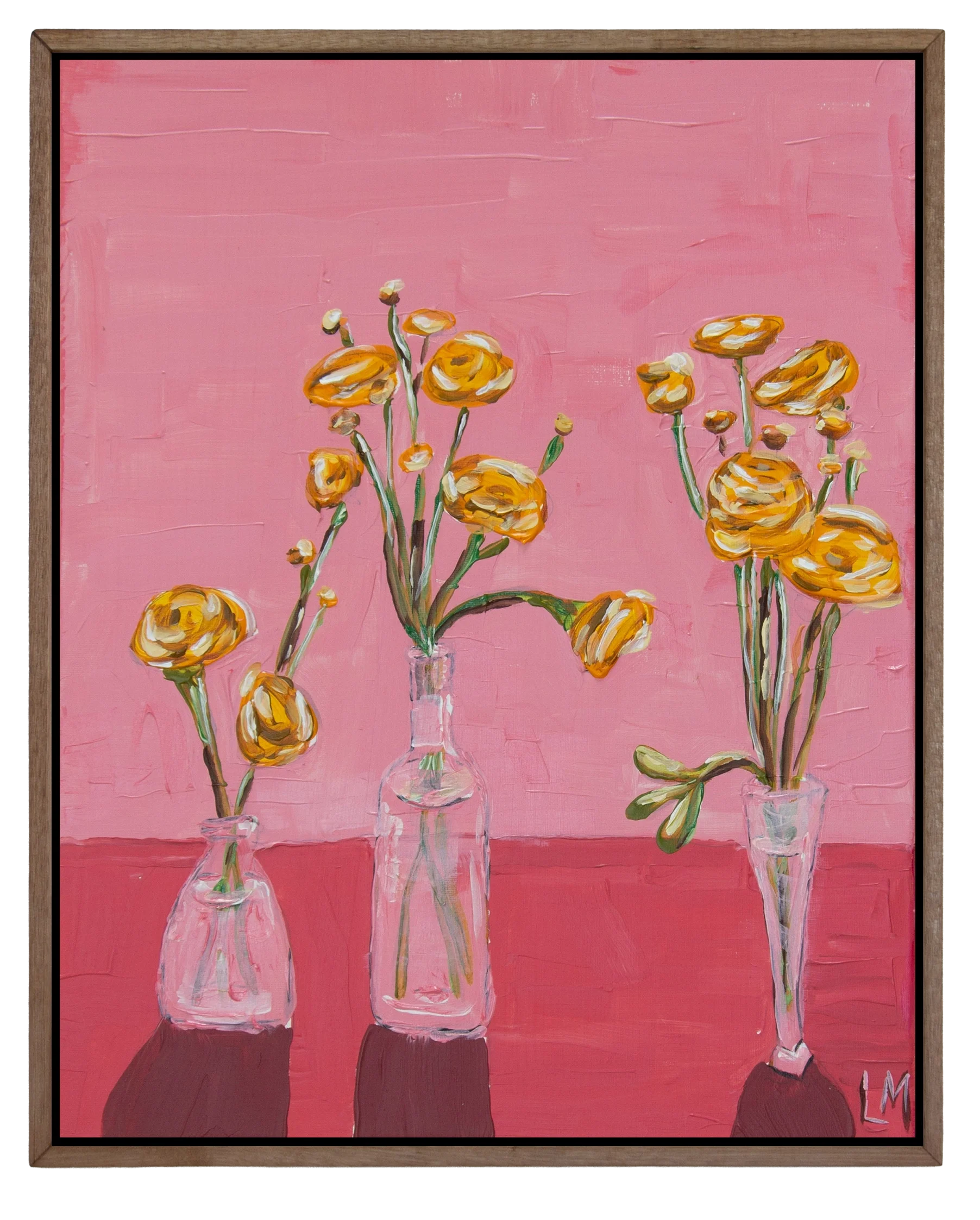 Original Painting: Paper flowers in the window