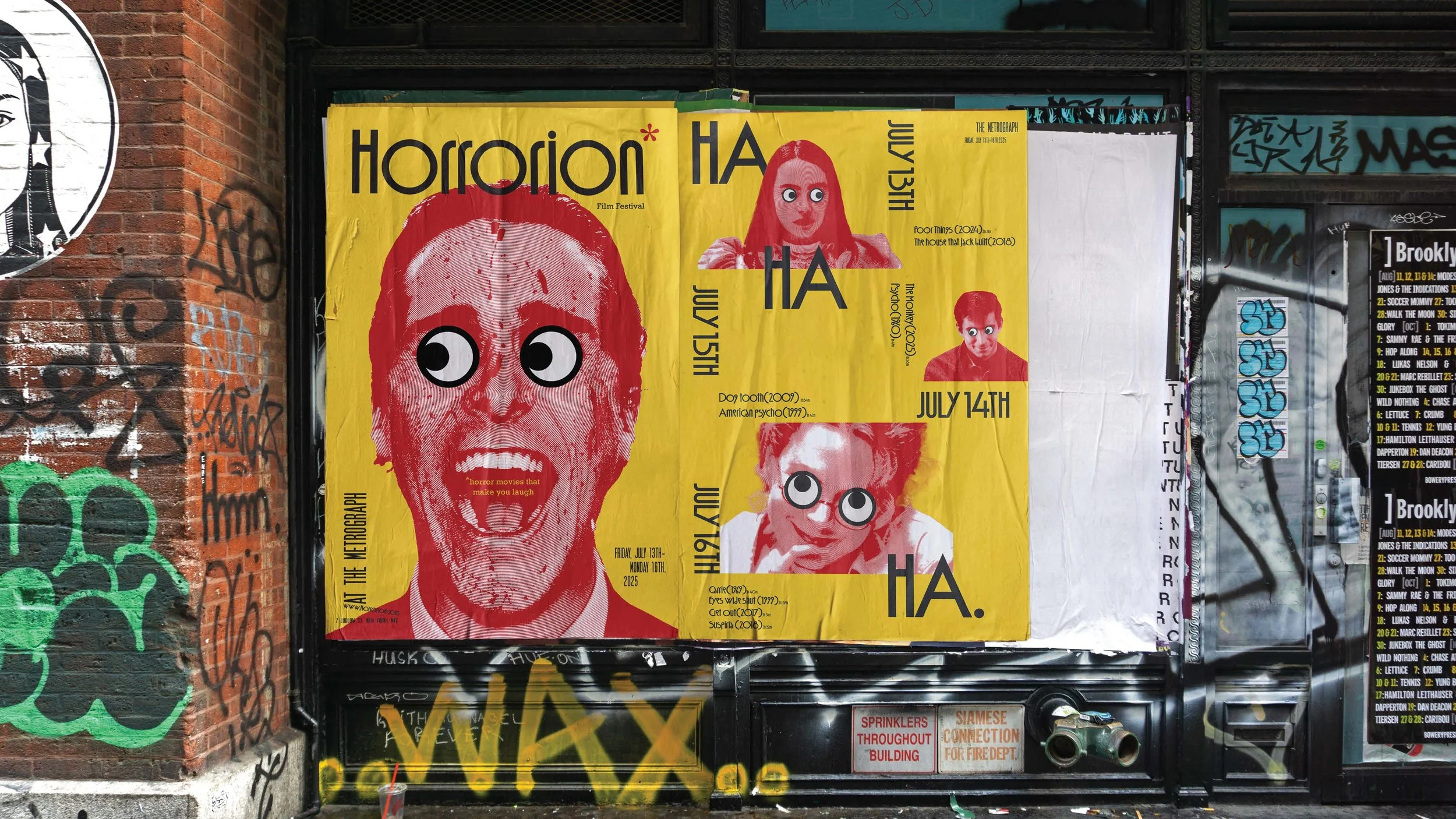 Posters in cityscape