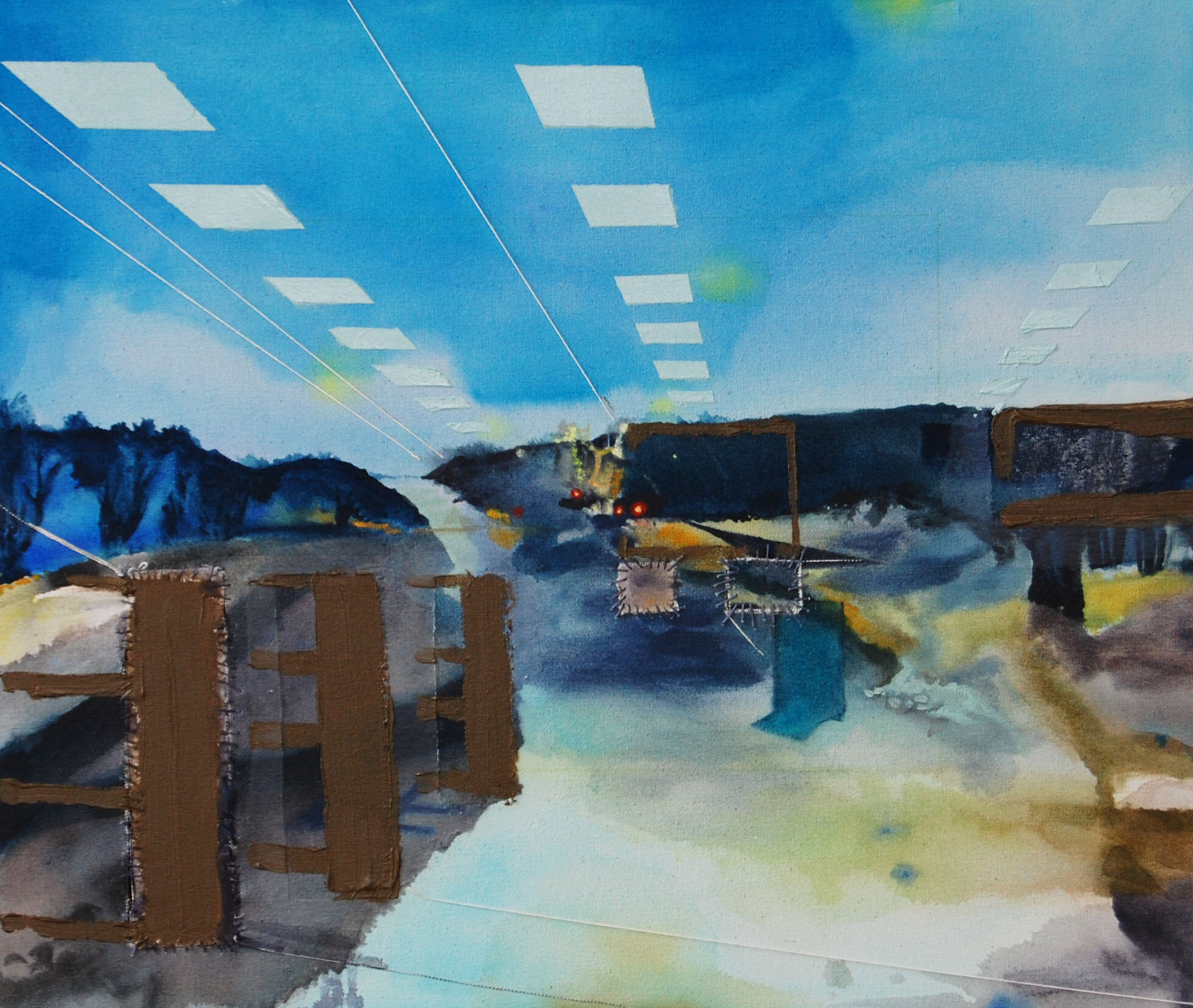 What Has Become. 2014. Mixed media on canvas. 20" x 30". $350.