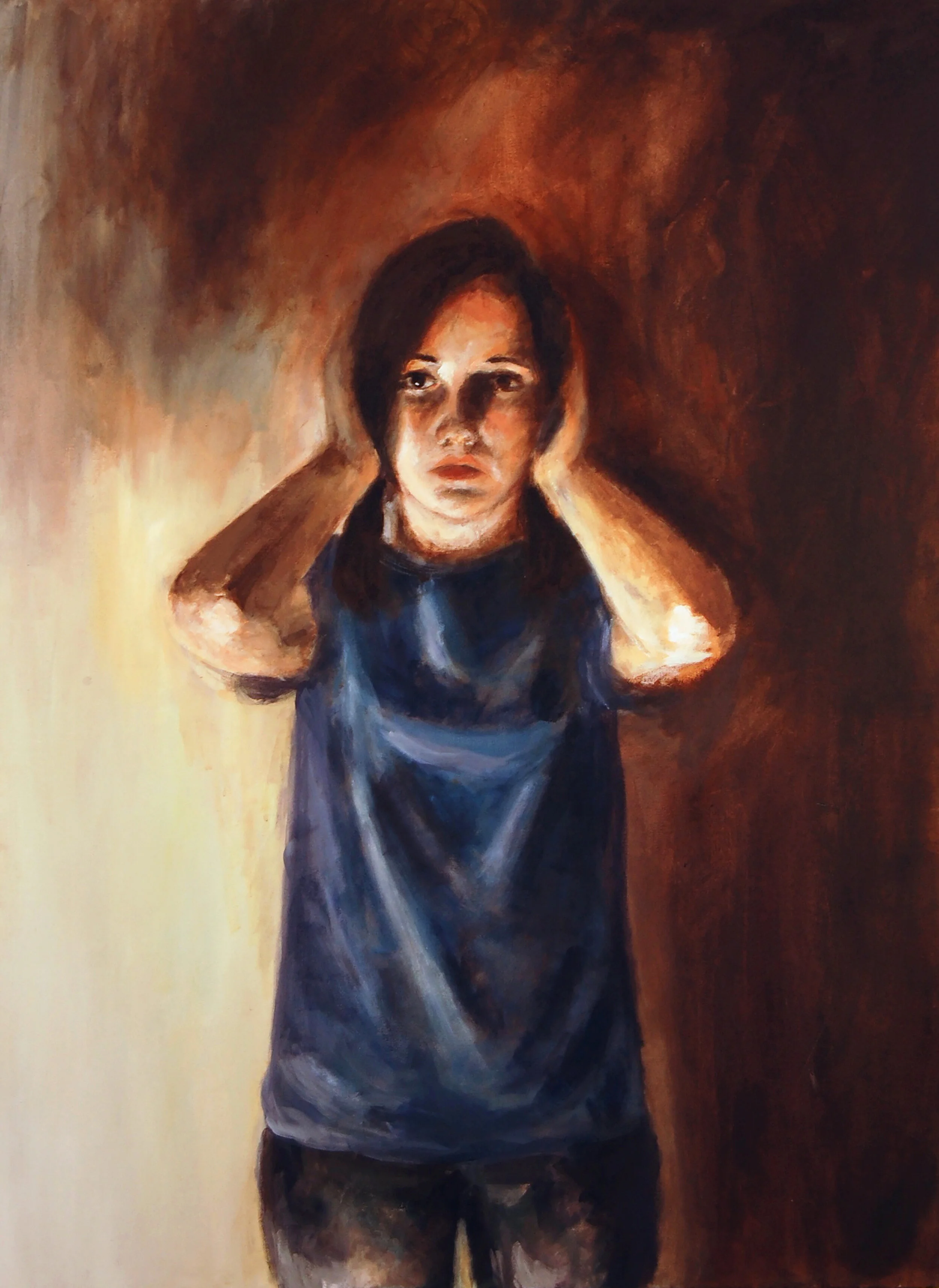 Hear No Evil. 2009. Acrylic on canvas. 30" x 40". $350.