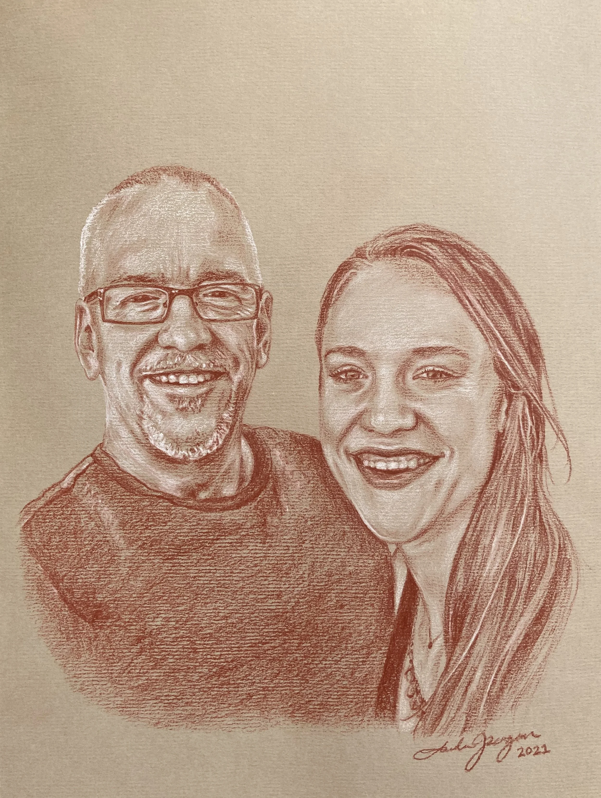 2021. Chalk pencil on charcoal paper. 11” x 14”.