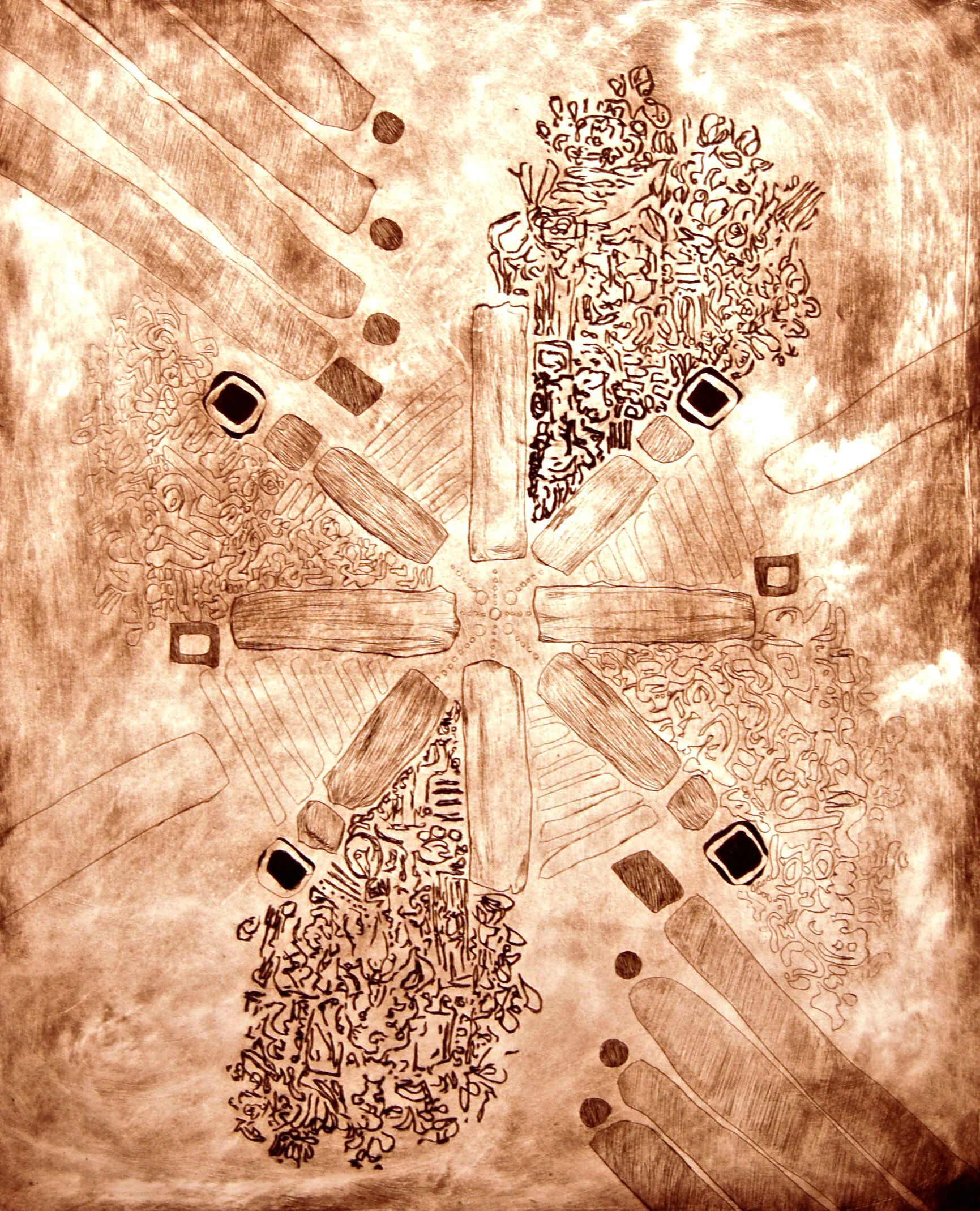 Intricate Paths. 2008. Etching. 19” x 23 ½”. 2 remaining. $150.