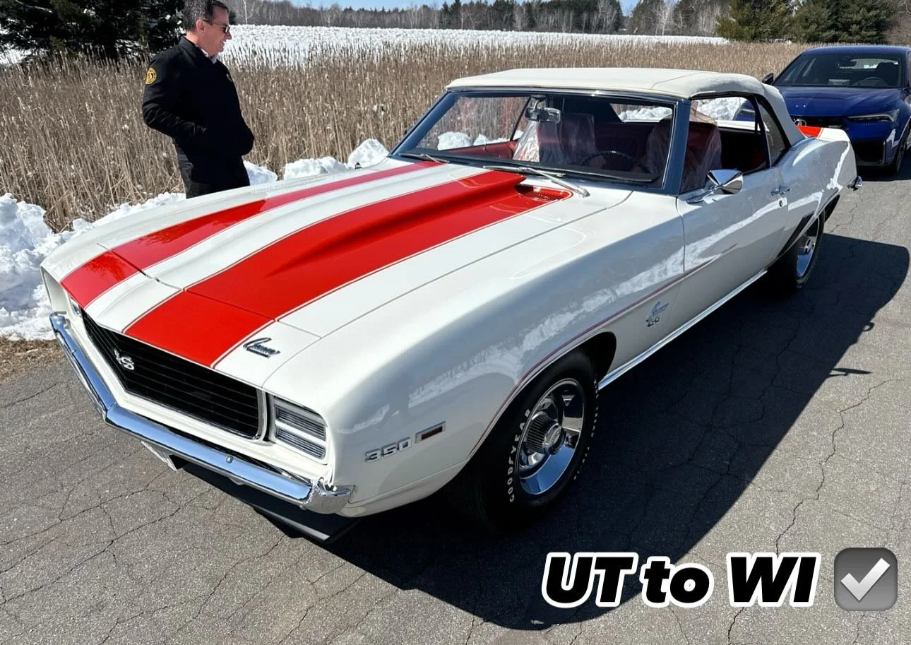 Another happy customer with his freshly delivered 1969 Camaro Pace Car. You will never find a cleaner car from 69. Thank you Bill! 💯