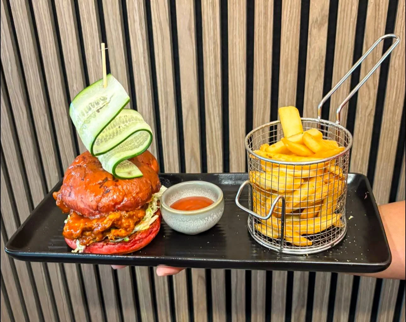 Korean chicken burger