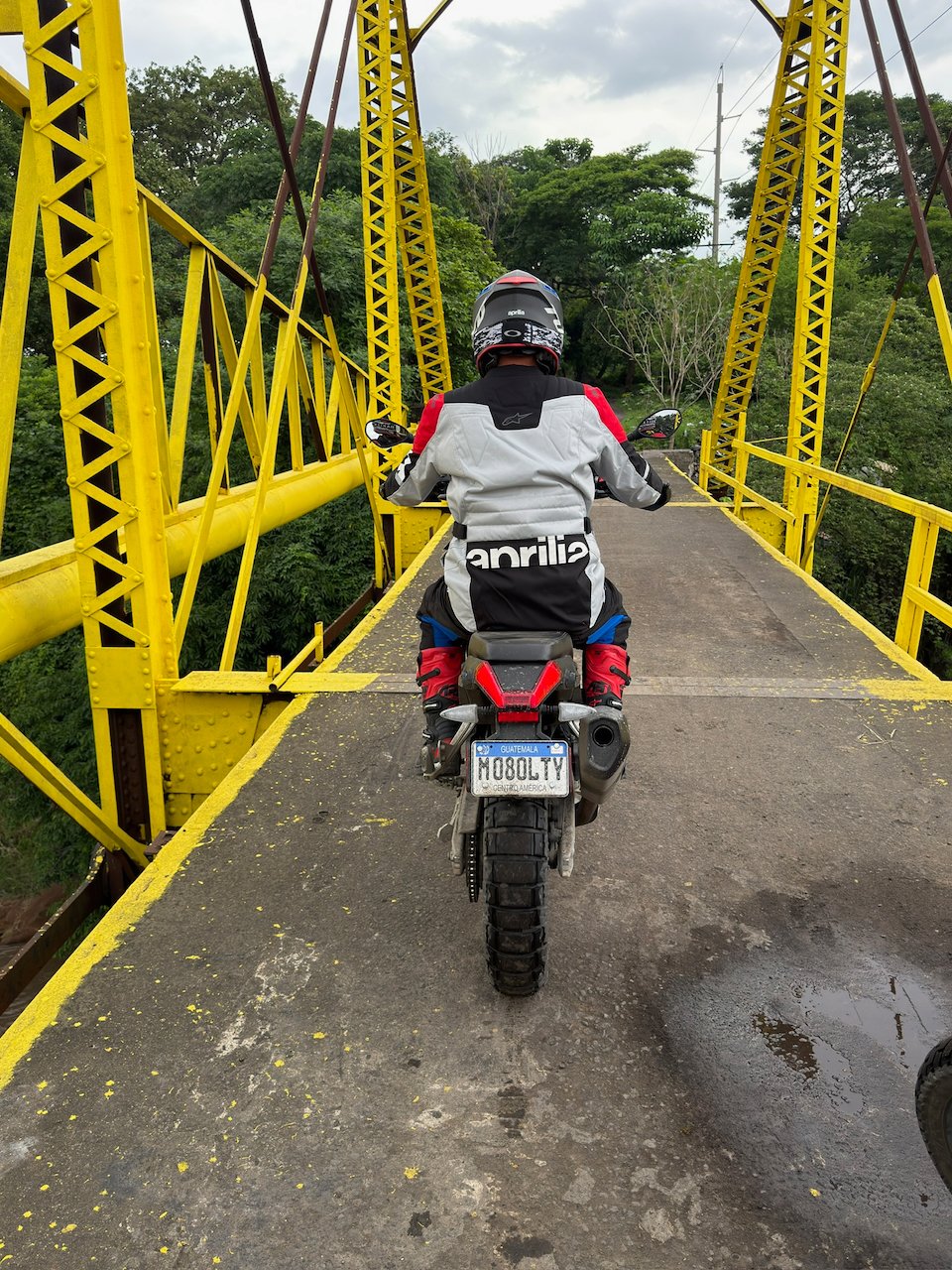 riding the suspension pridges of guatemala