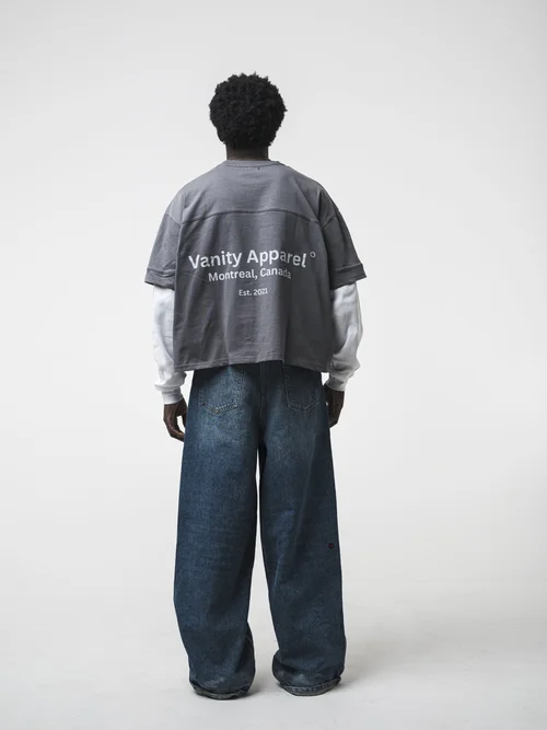 Back view ecommerce apparel photography showing garment shape and drape on white background