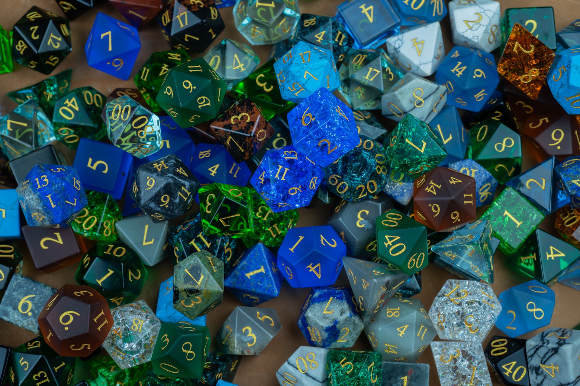 Mystery Gemstone/Glass Dice Set