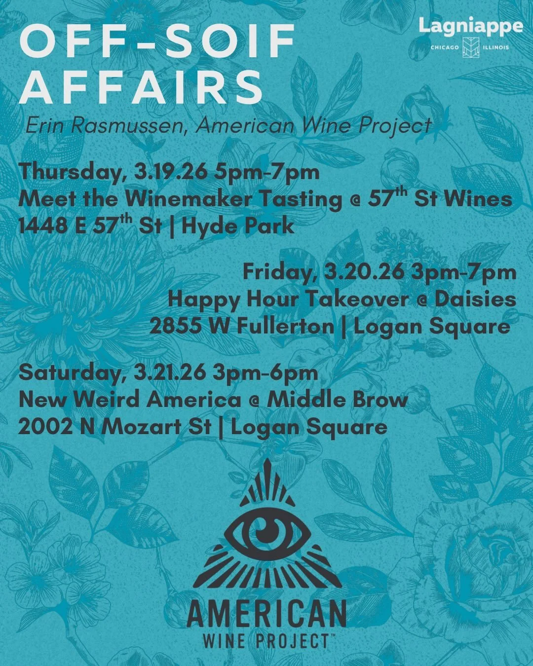 IT&rsquo;S TIME! Lots to do and see for Third Coast Soif.  Can&rsquo;t make it to any of these? Hit us up for an appointment and we will bring our crew to you. 
#offsoifaffair #soifficehours
@thirdcoastsoif