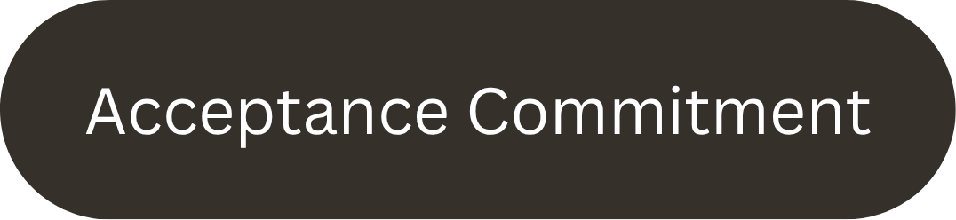 Black rounded rectangle button with white text that says "Acceptance Commitment".