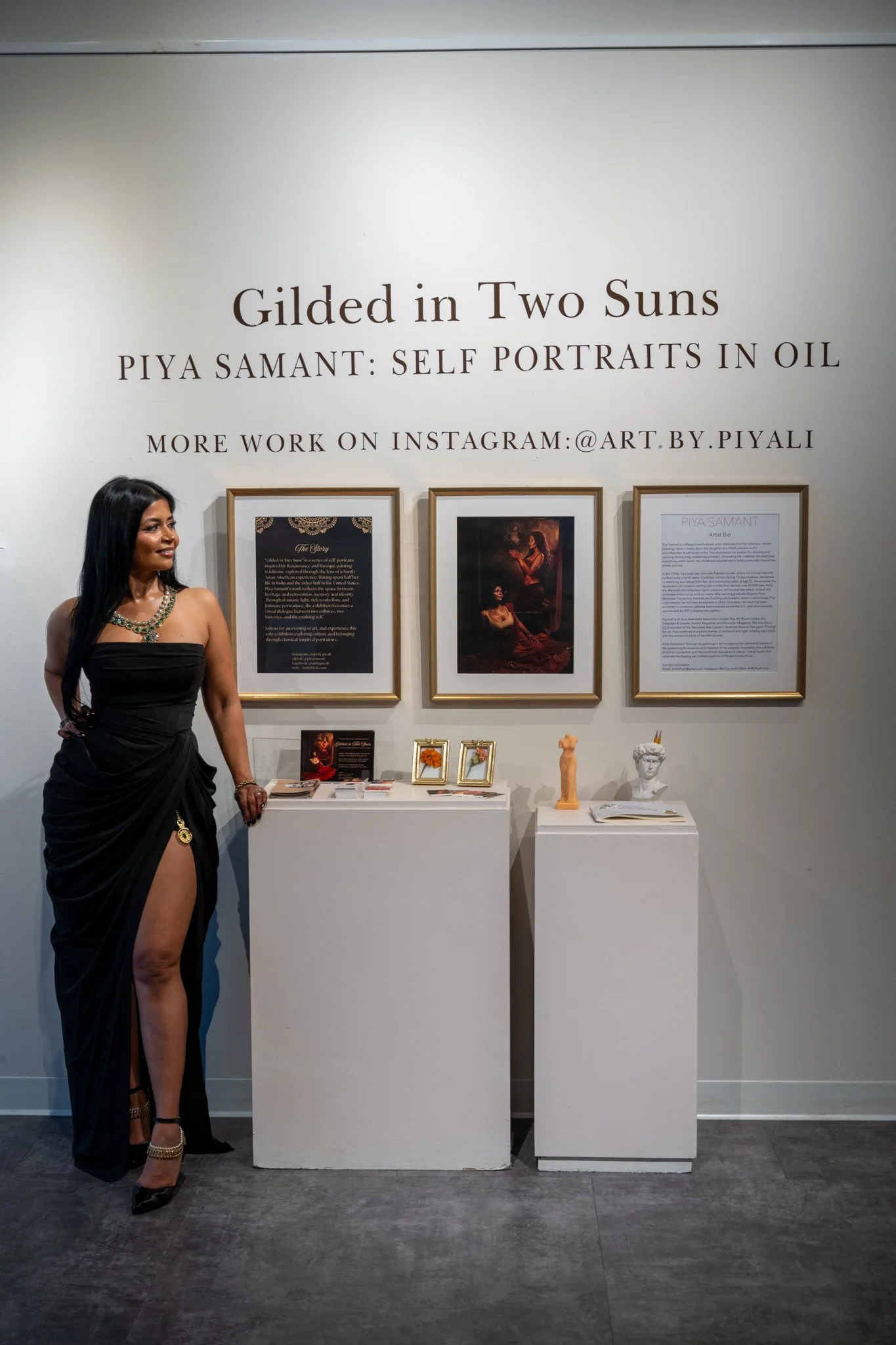 Gilded in Two Suns by Piya Samant: Self Portraits in Oil