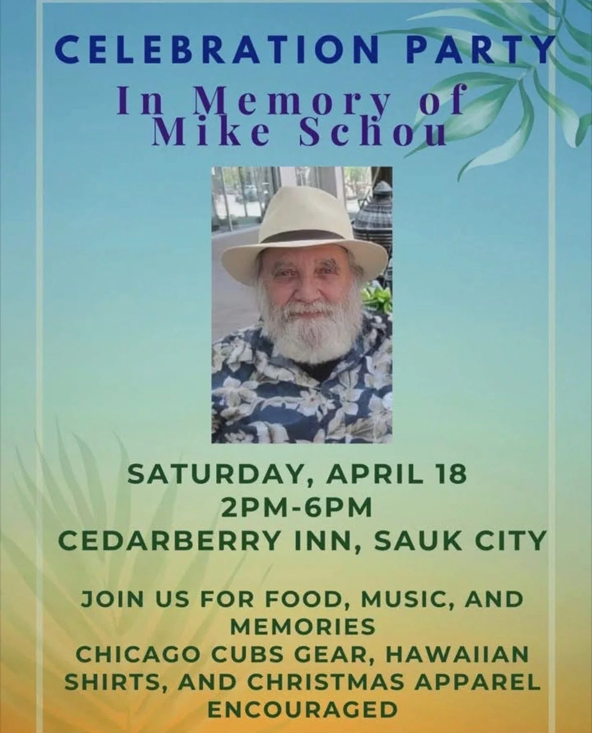 Event poster for the Celebration Party, the text of which is above this image