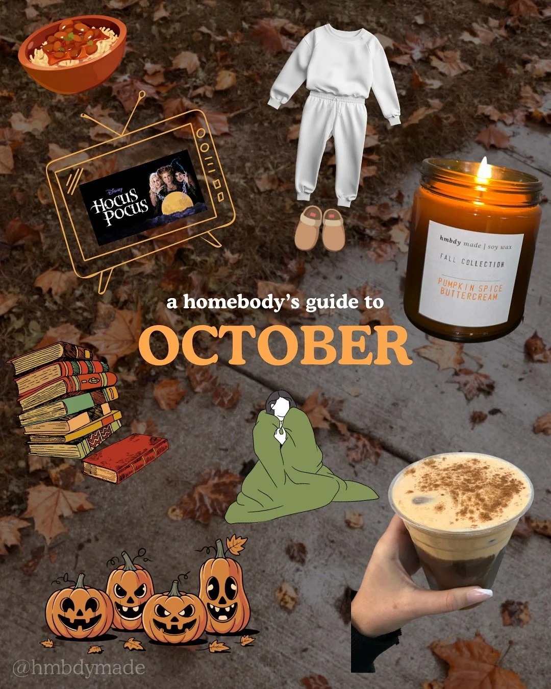 Us homebodies thrive this time of year🍂 Comfort food? Clothes that feel like a hug? Books that consume you in the best way? Melting into the couch for a spooky classic? Pumpkin errrrrything? Home smells like hmbdy&rsquo;s fall collection? You got me
