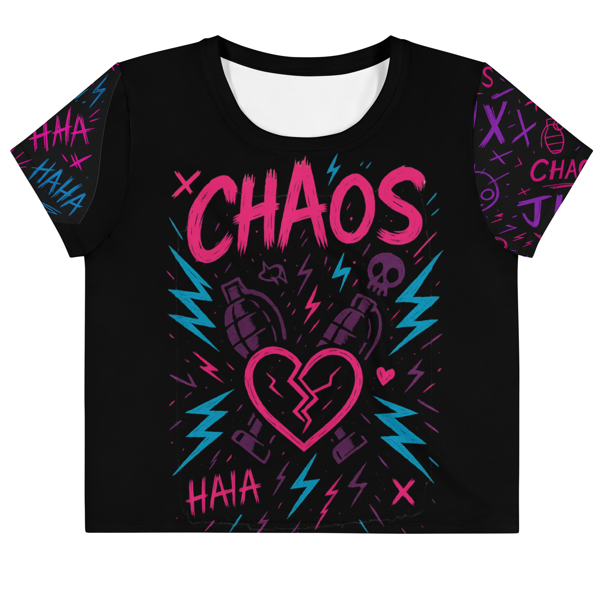 AOP Crop Tee | Chaos Unleashed