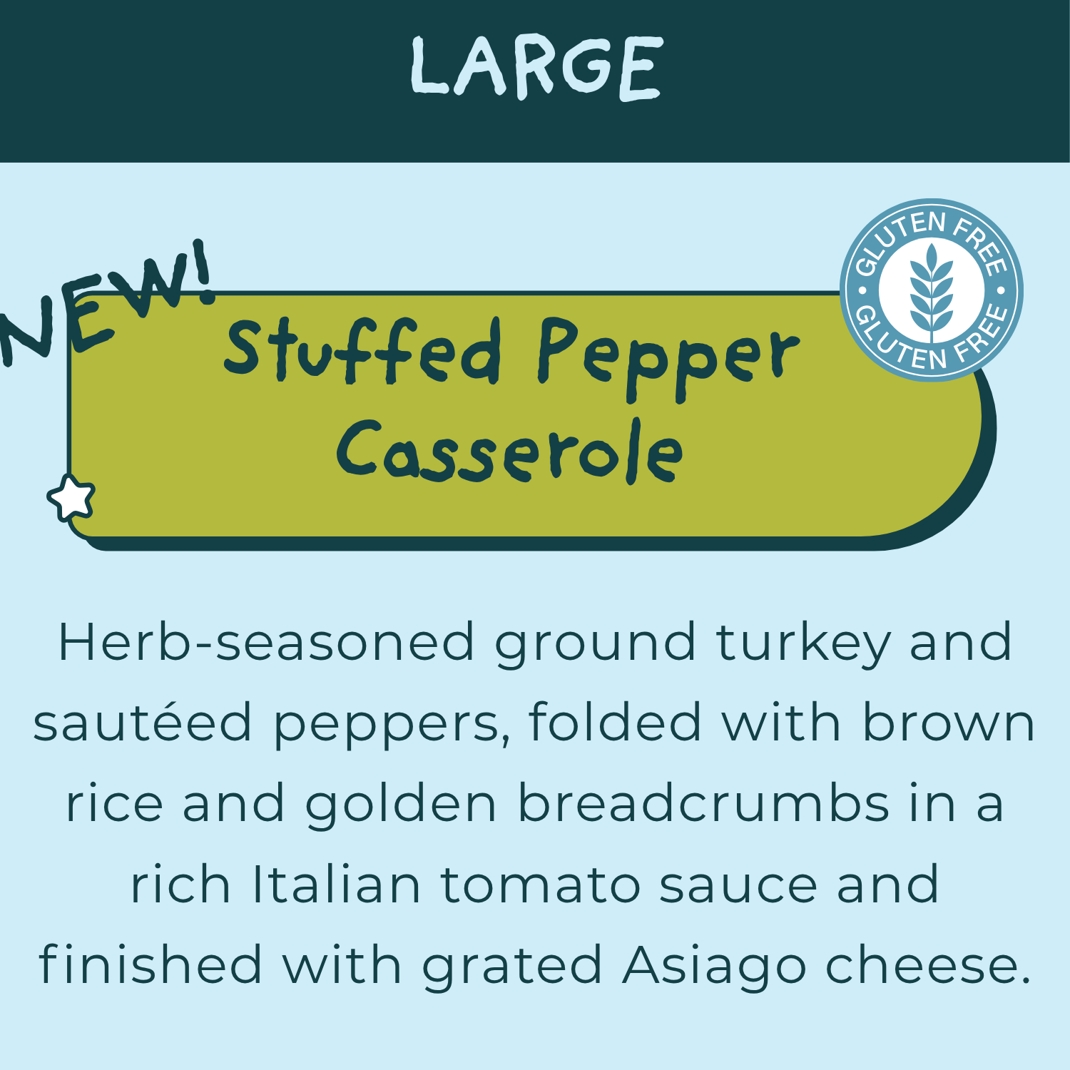 Large Stuffed Pepper Casserole: Feeds 4-6