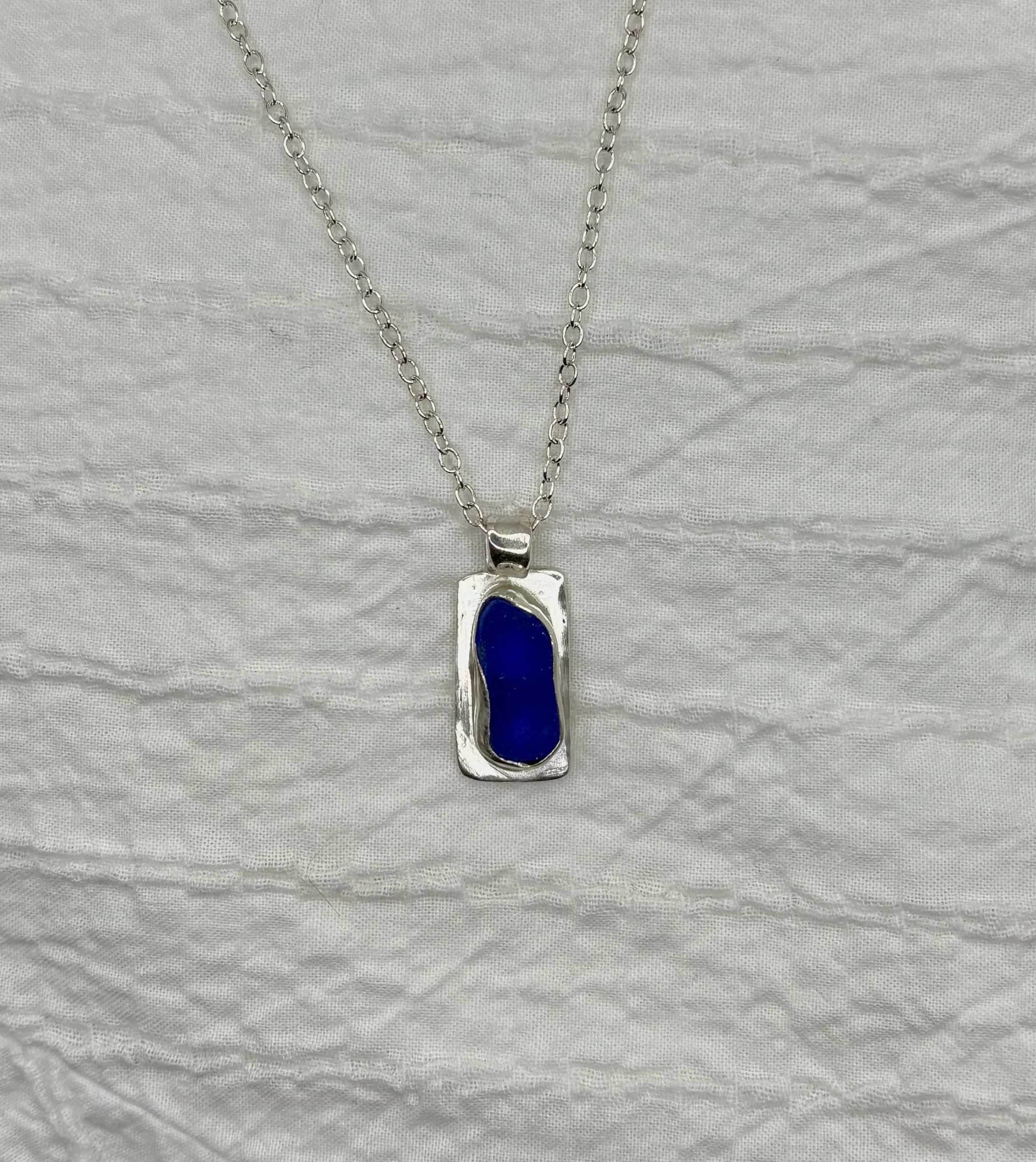 Cobalt Blue Seaglass Necklace