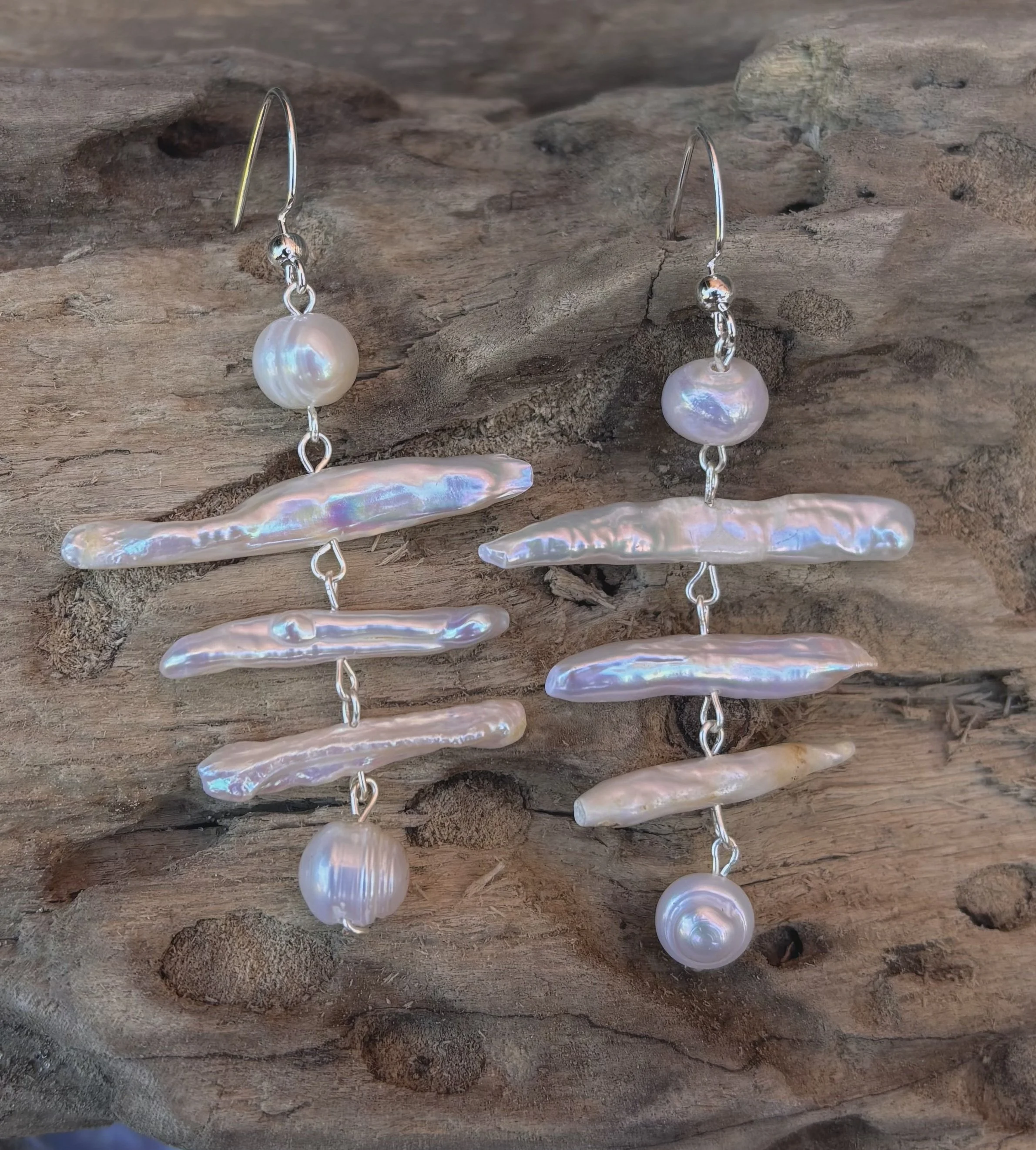 Monterey Stacked Pearl Dangles