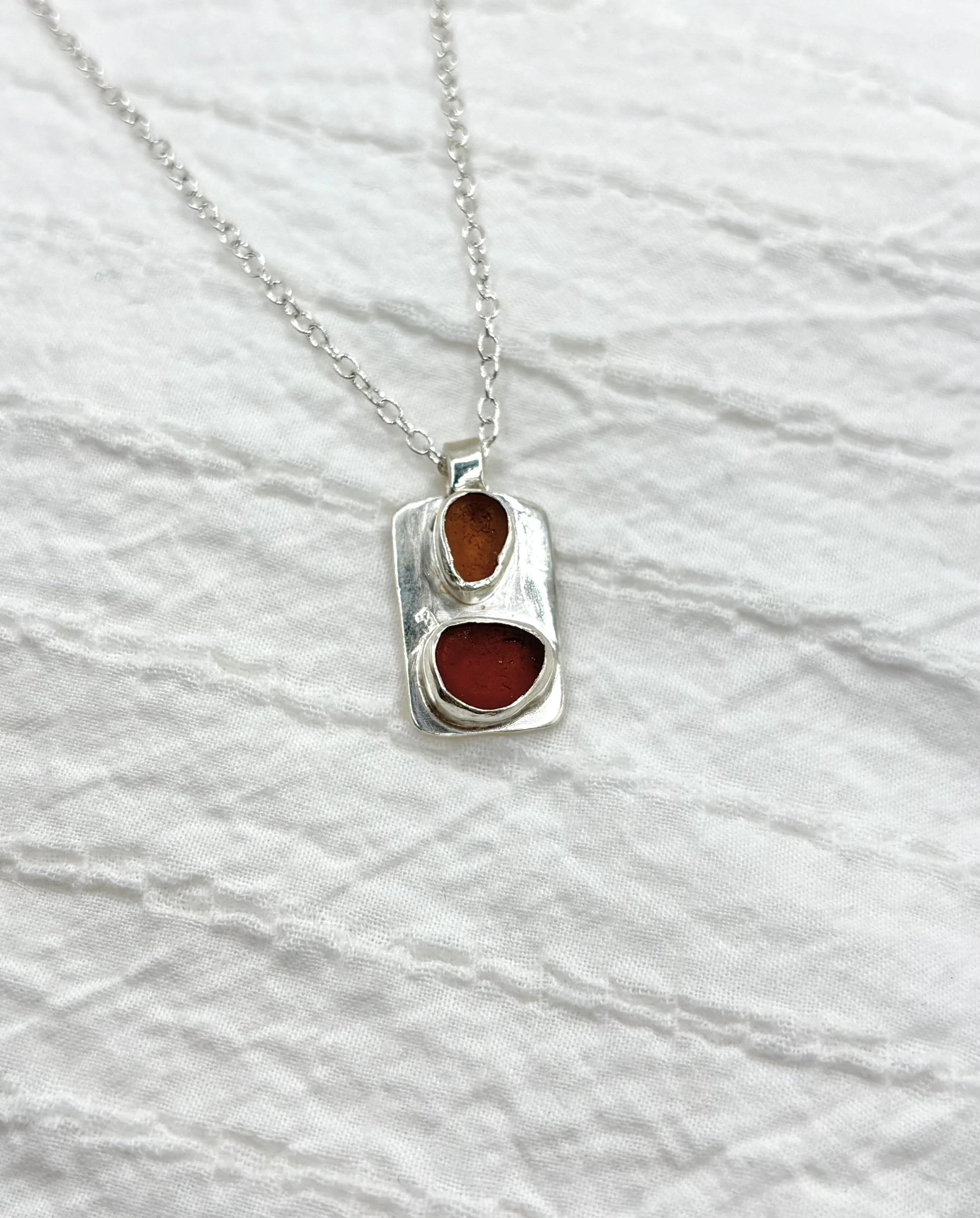 Seaglass Square Pendant Necklace