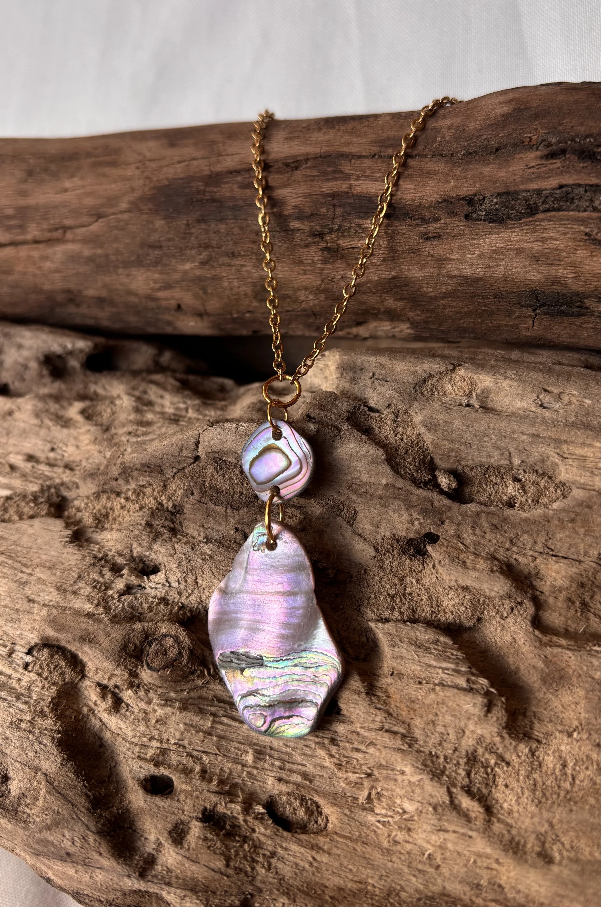Stacked Abalone Necklace