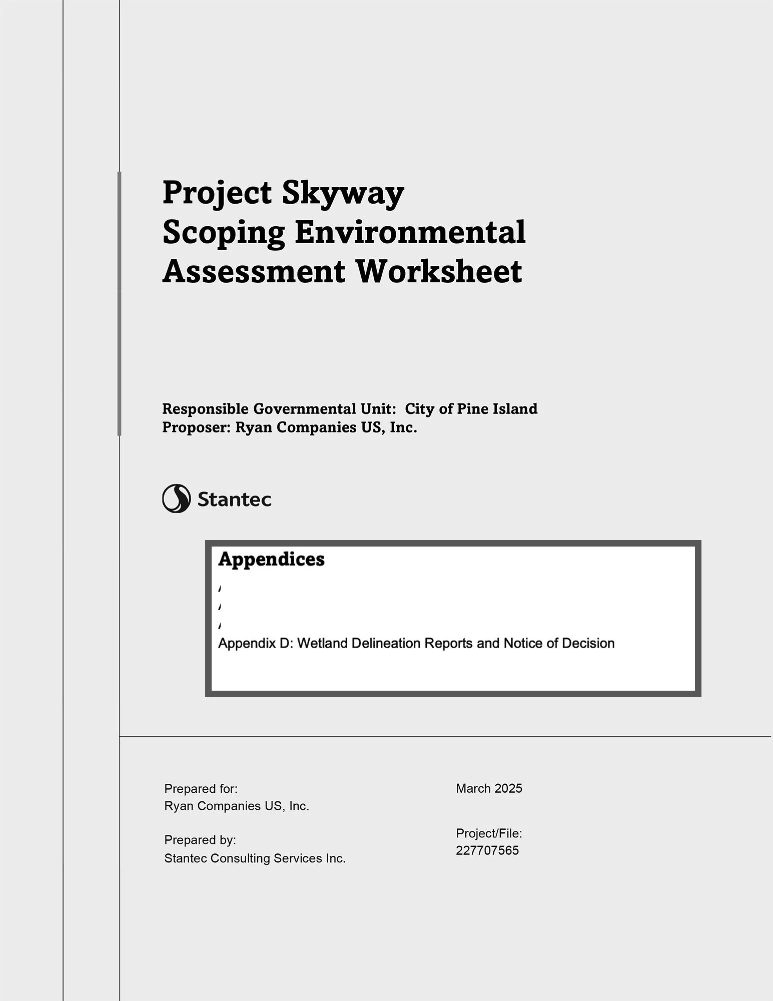 Project Skyway Scoping EAW-Appendix D