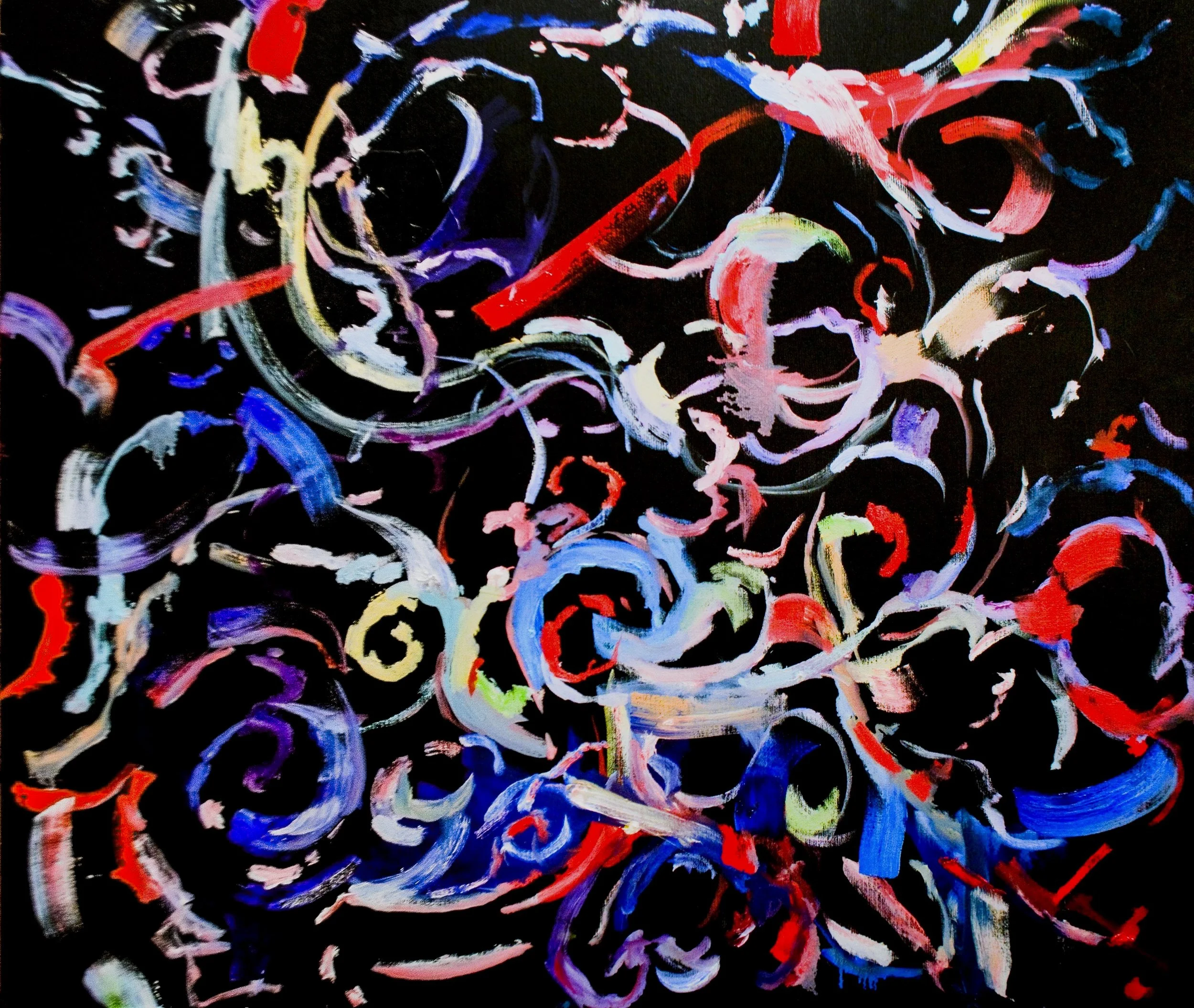 SZENEN (2019) -
Live, improvised painting with pianist/composer Dennis Tjiok, XHI: Live Artwork and Musical Exploration, Cross St. Chapel, Manchester, UK.