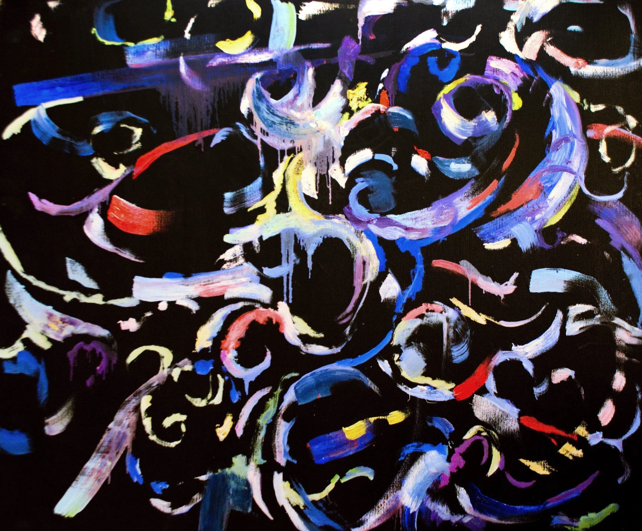 SZENEN (2019) -
Live, improvised painting with pianist/composer Dennis Tjiok, XHI: Live Artwork and Musical Exploration, Cross St. Chapel, Manchester, UK.