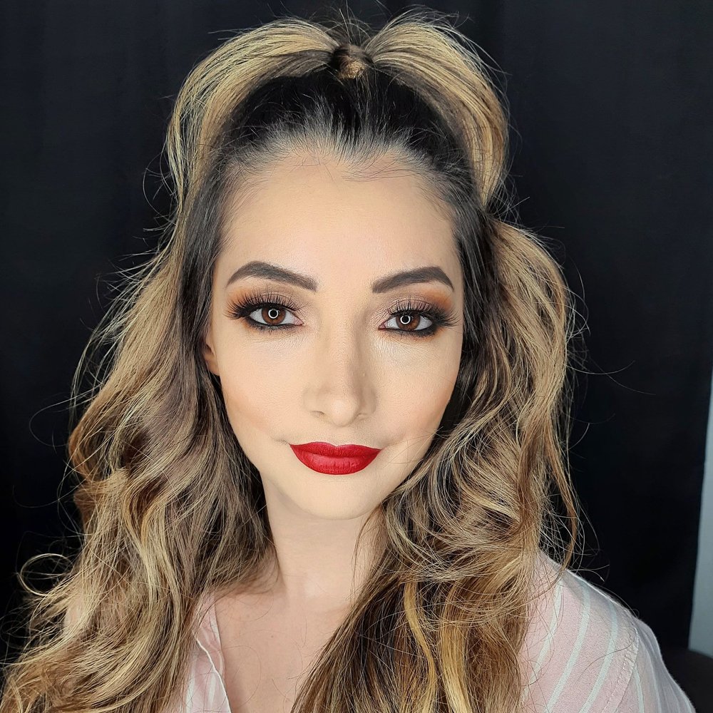 Professional makeup transformation