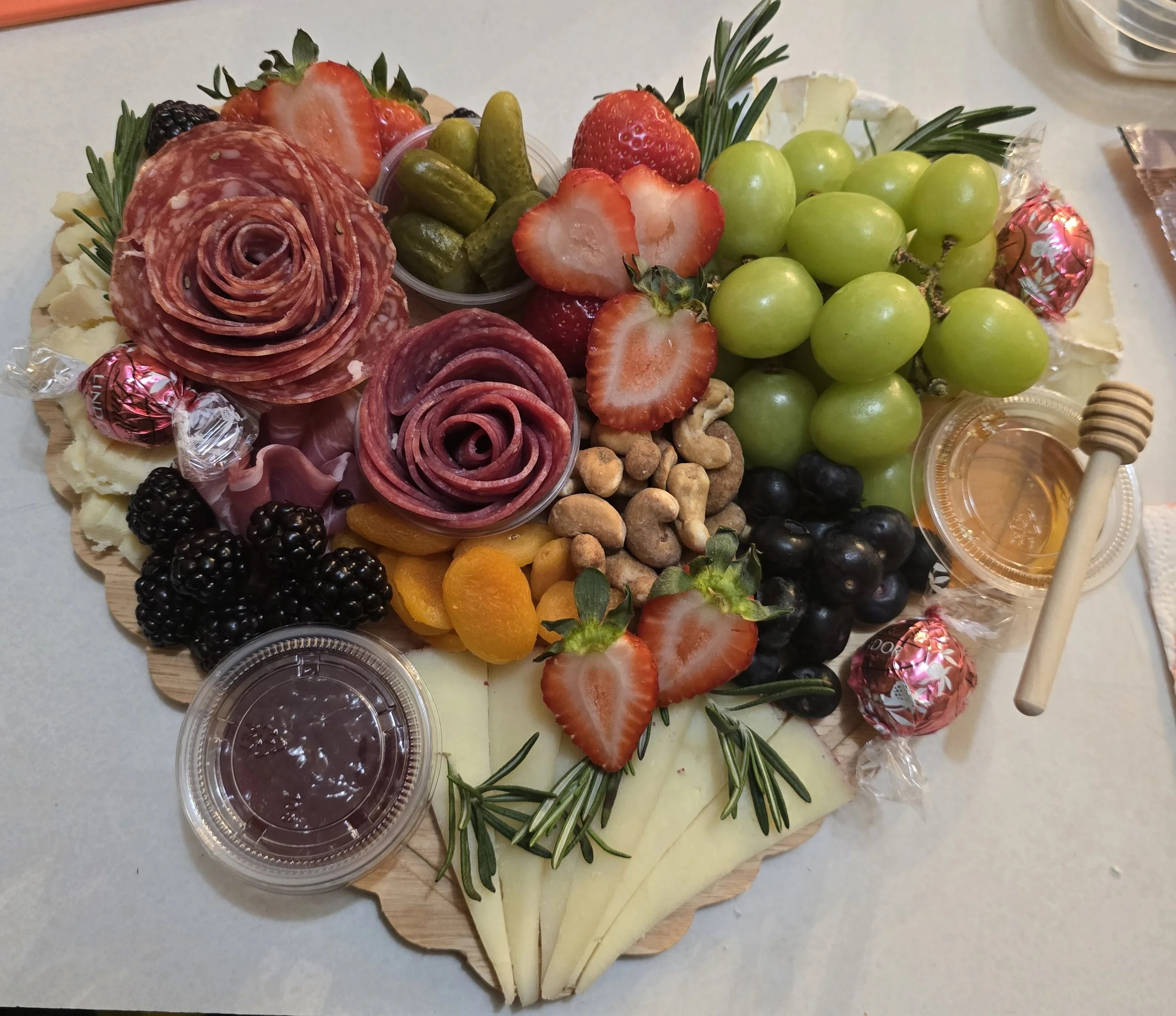 12' Heart Shape Charcuterie Wooden Board